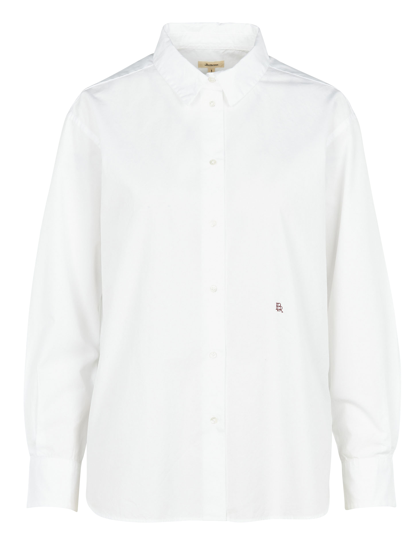 Katoenen blouse met klassieke kraag BELLEROSE Wit