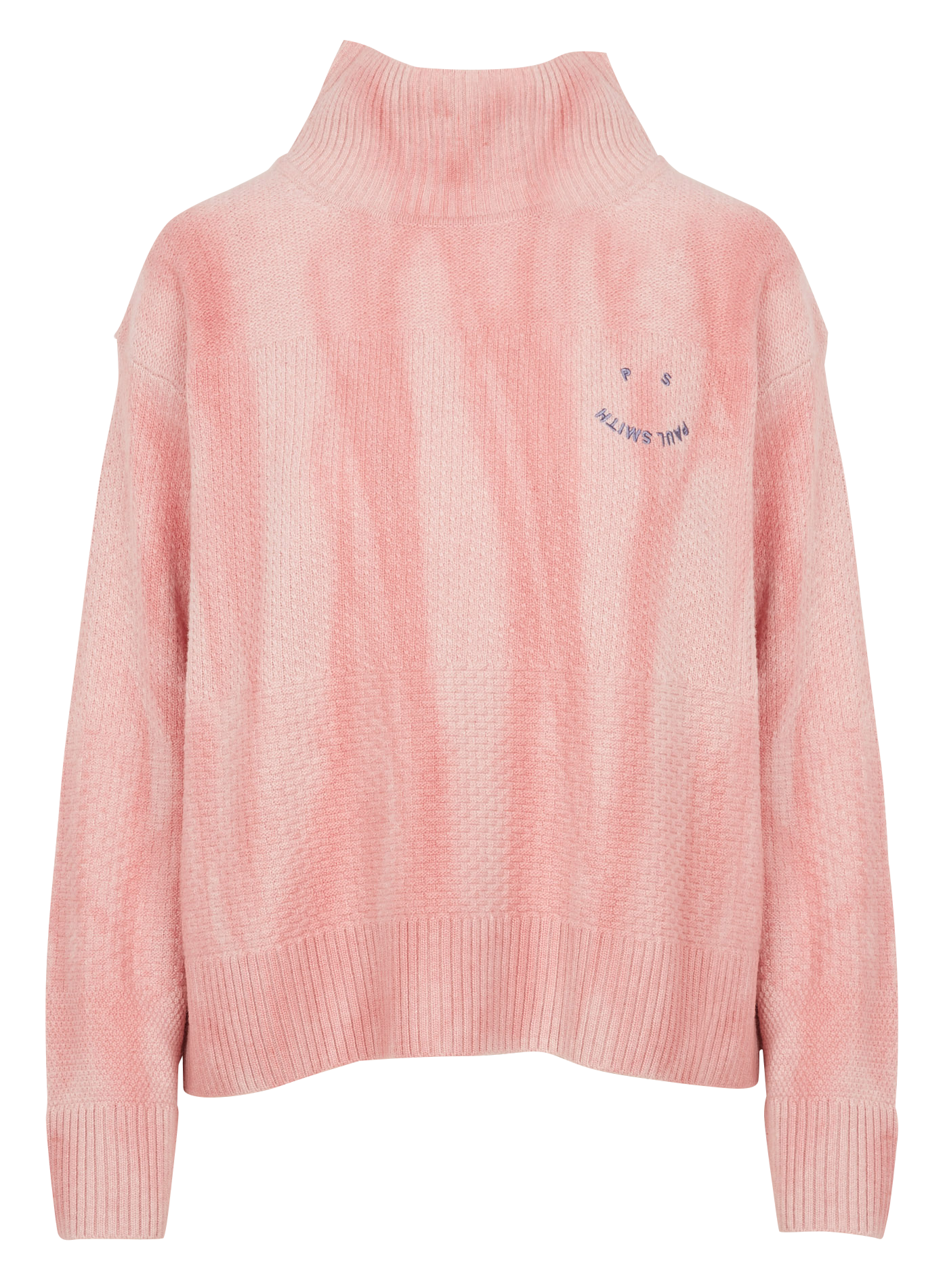 Pull col montant en laine mélangée ample PAUL SMITH Rose