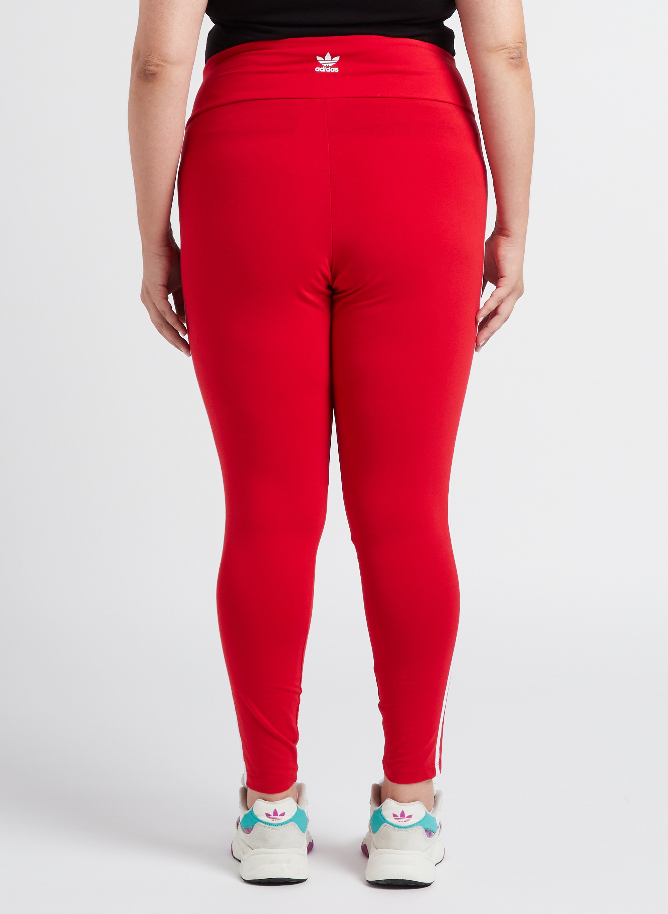 Cotton leggings ADIDAS Red
