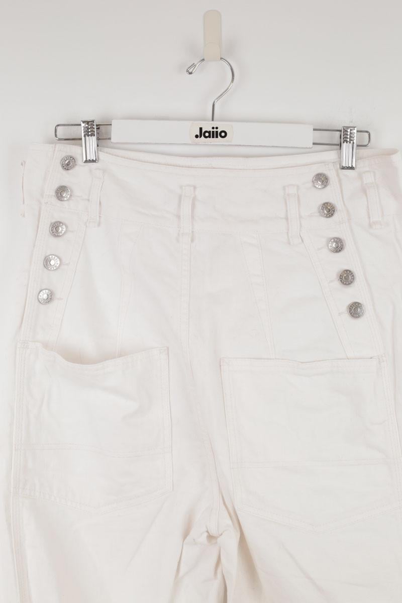 Cotton straight jeans ISABEL MARANT - Seconde Main White