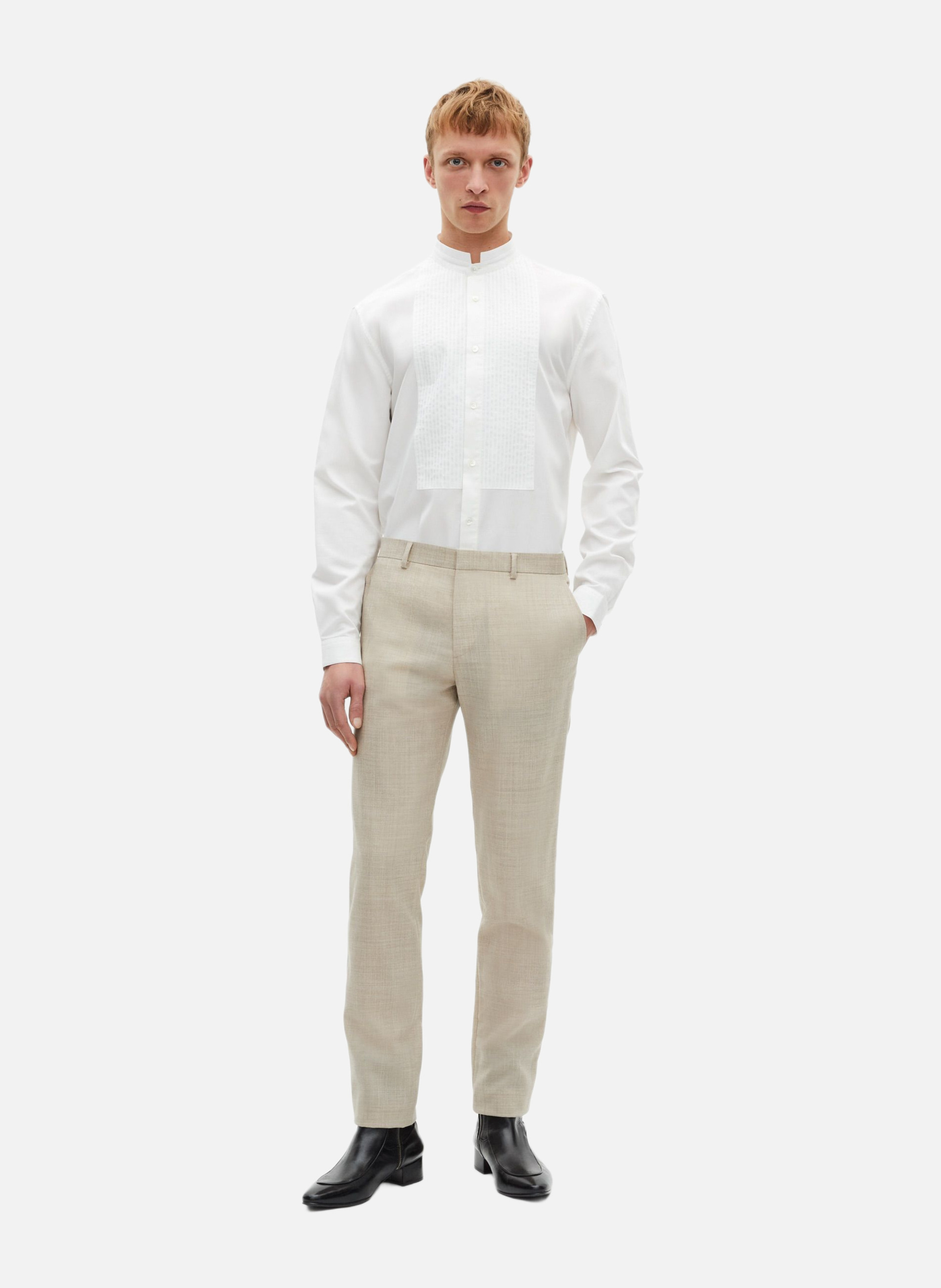 Tailored wool suit trousers THE KOOPLES Beige