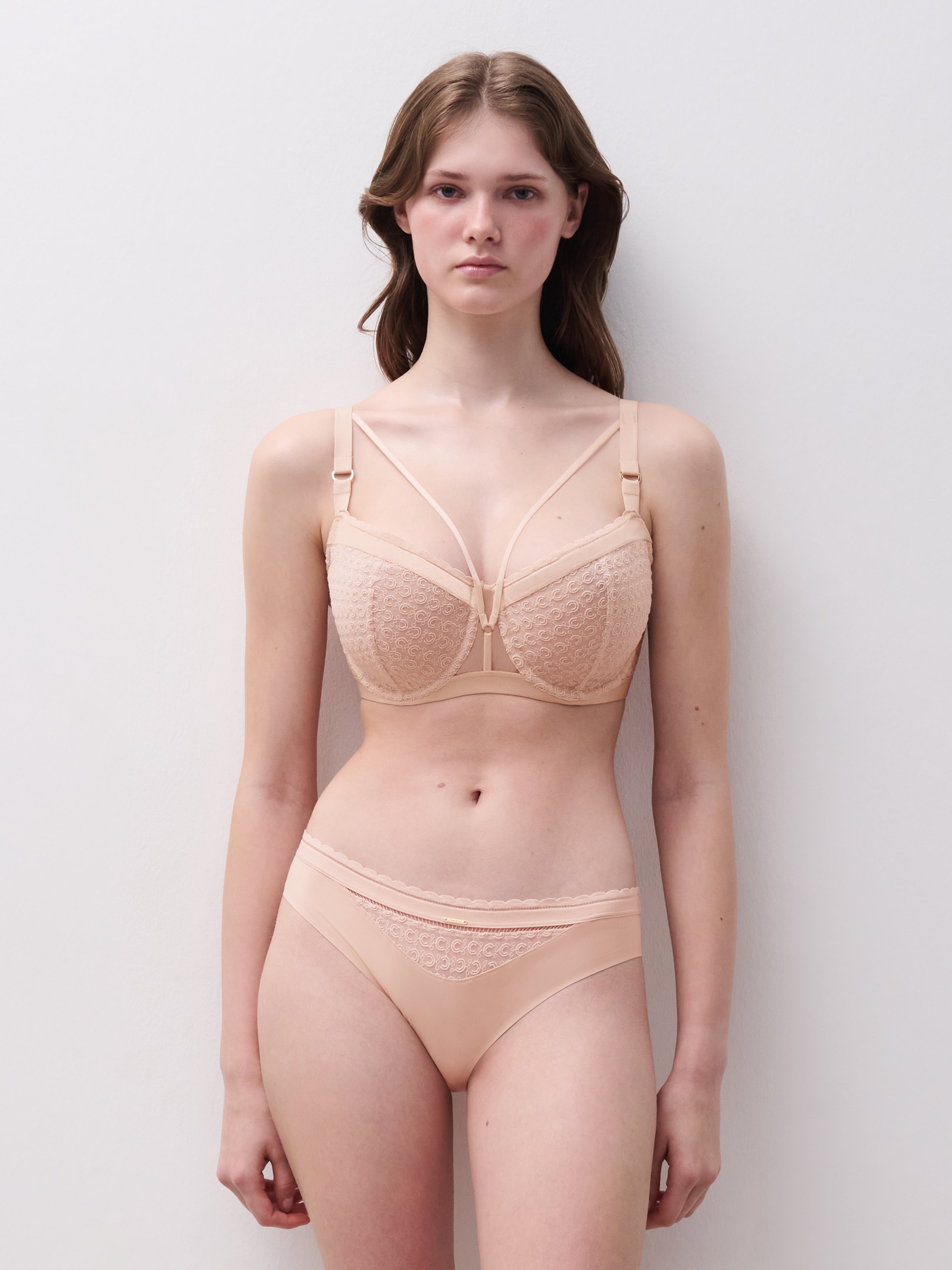 A Fleur De Toi demi-cup bra Beige