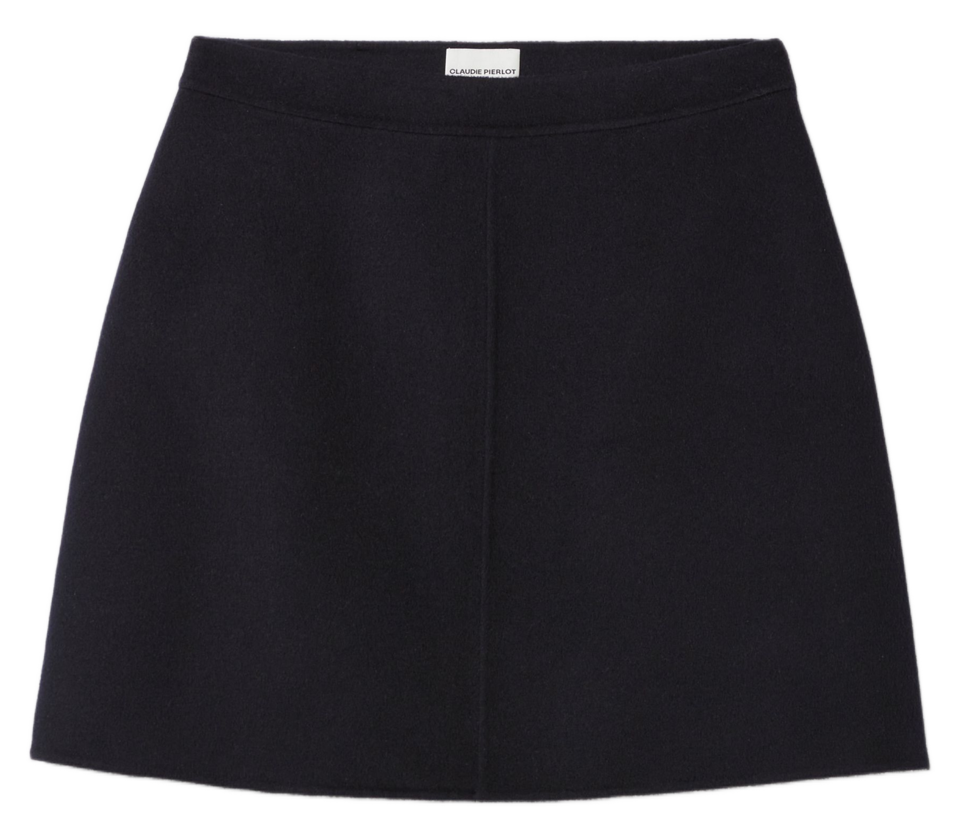 Short straight skirt in double-faced wool CLAUDIE PIERLOT Blue