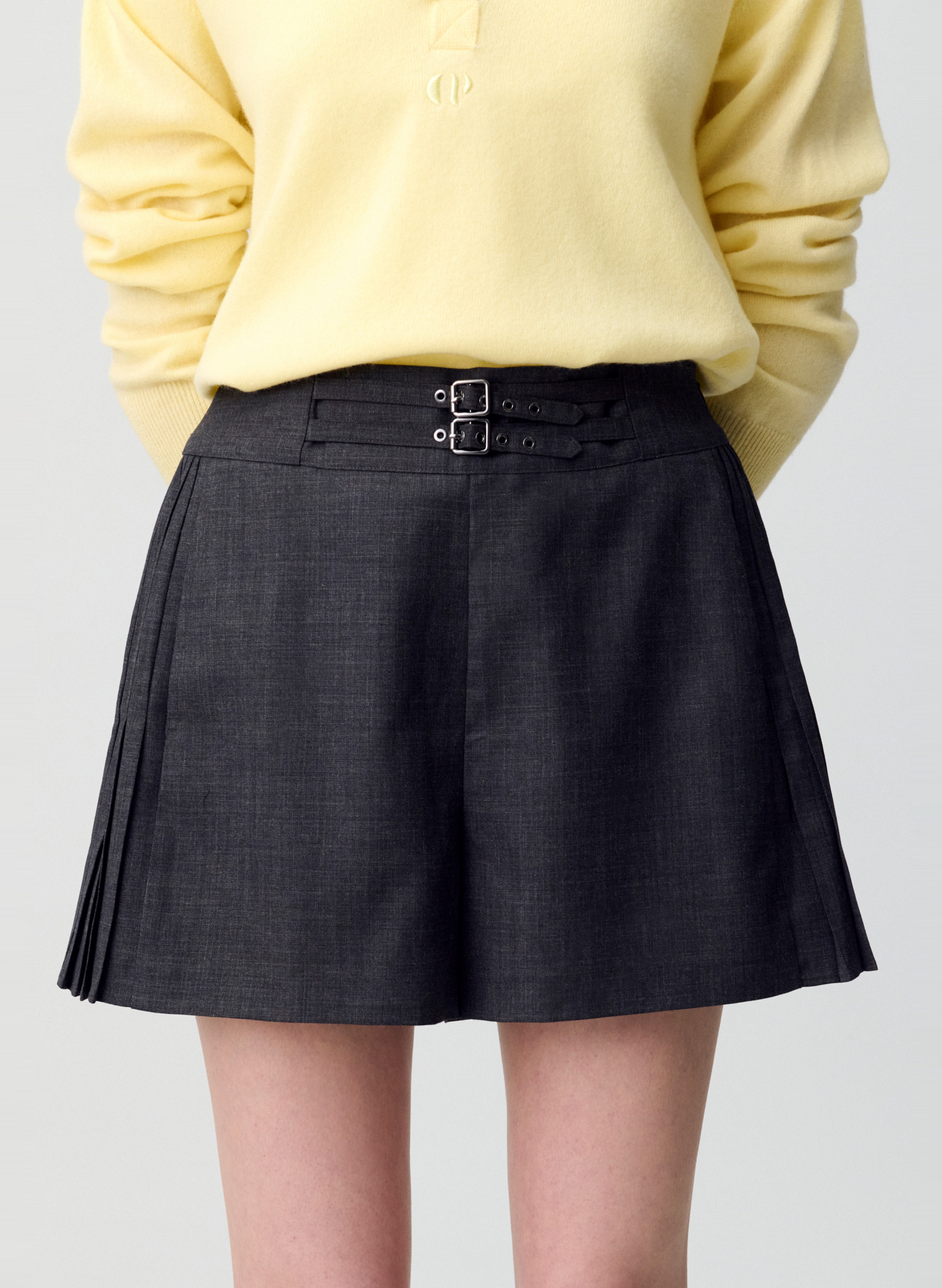 Shorts with buckles CLAUDIE PIERLOT Grey