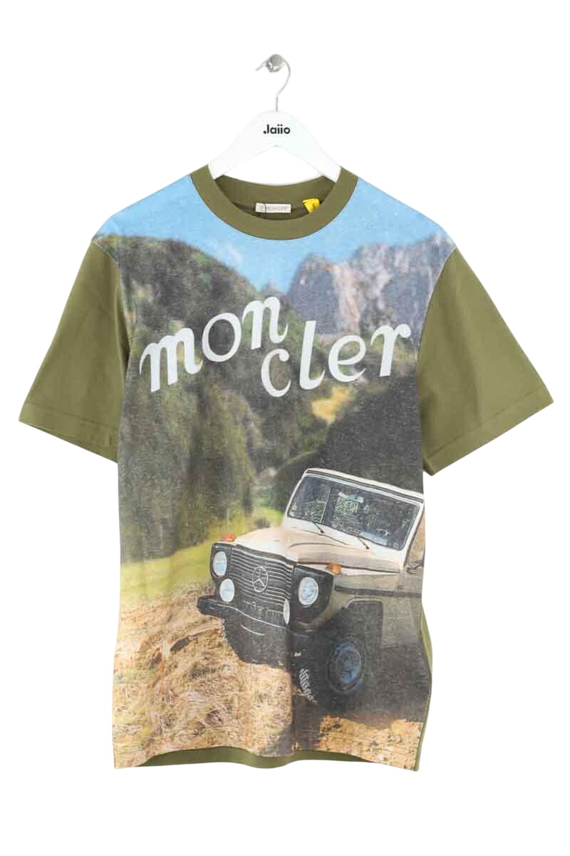 Cotton T-shirt MONCLER - Seconde Main Khaki