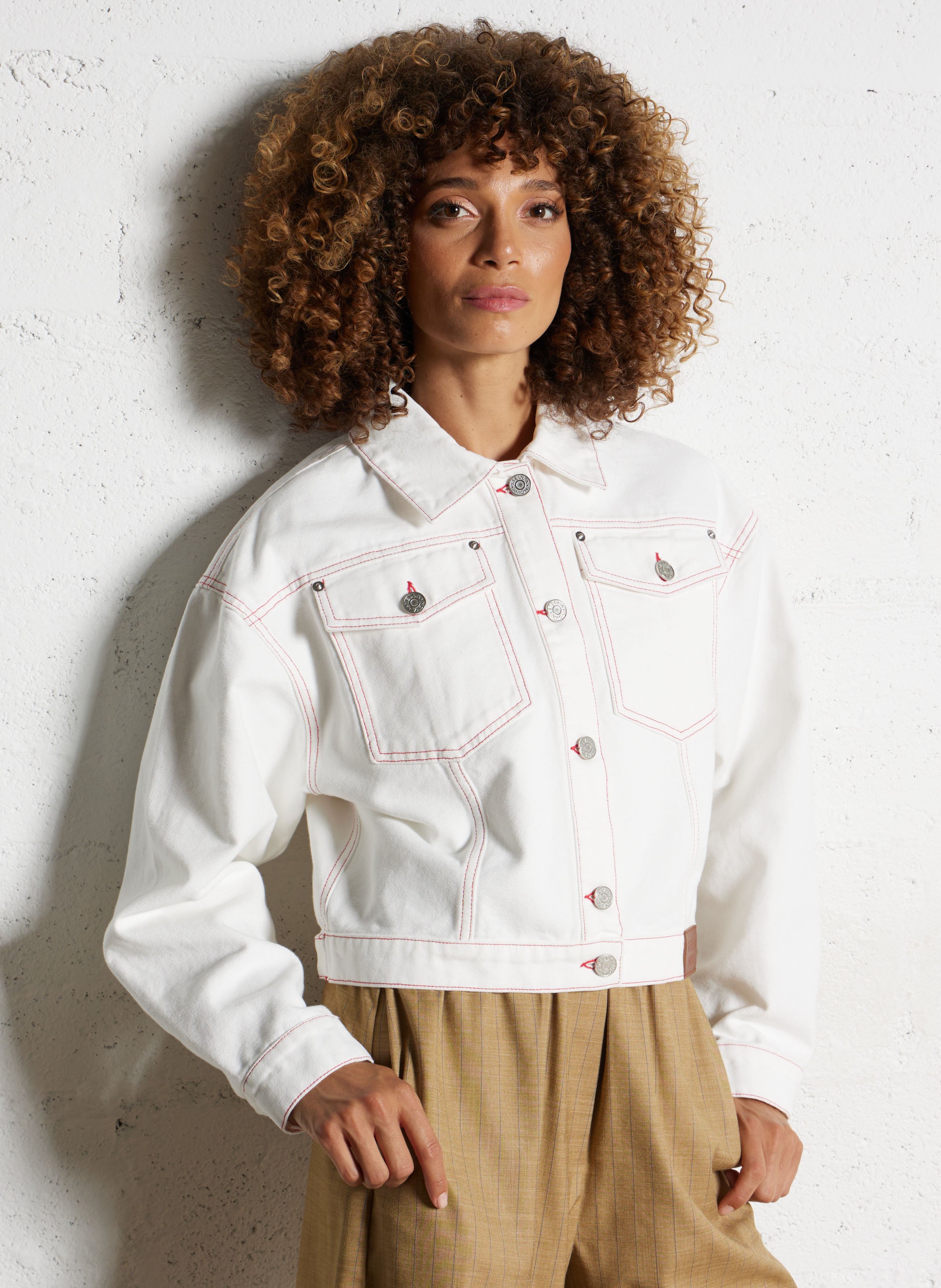 Veste en jean en coton STELLA NOVA Blanc
