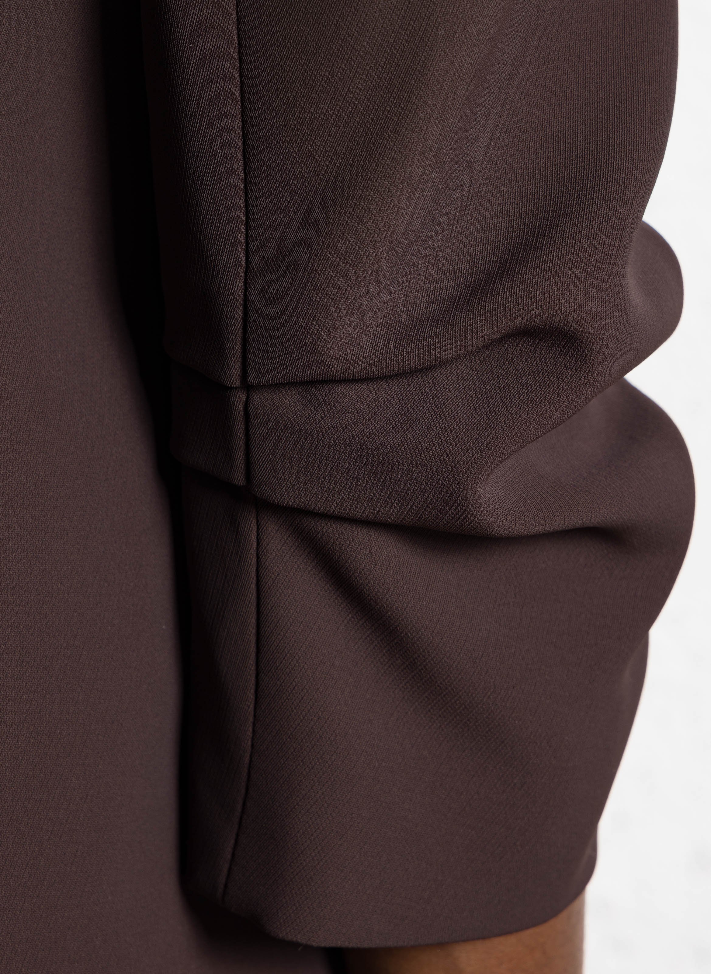 Cotton-blend cardigan with tailored collar IMPERIAL Brown