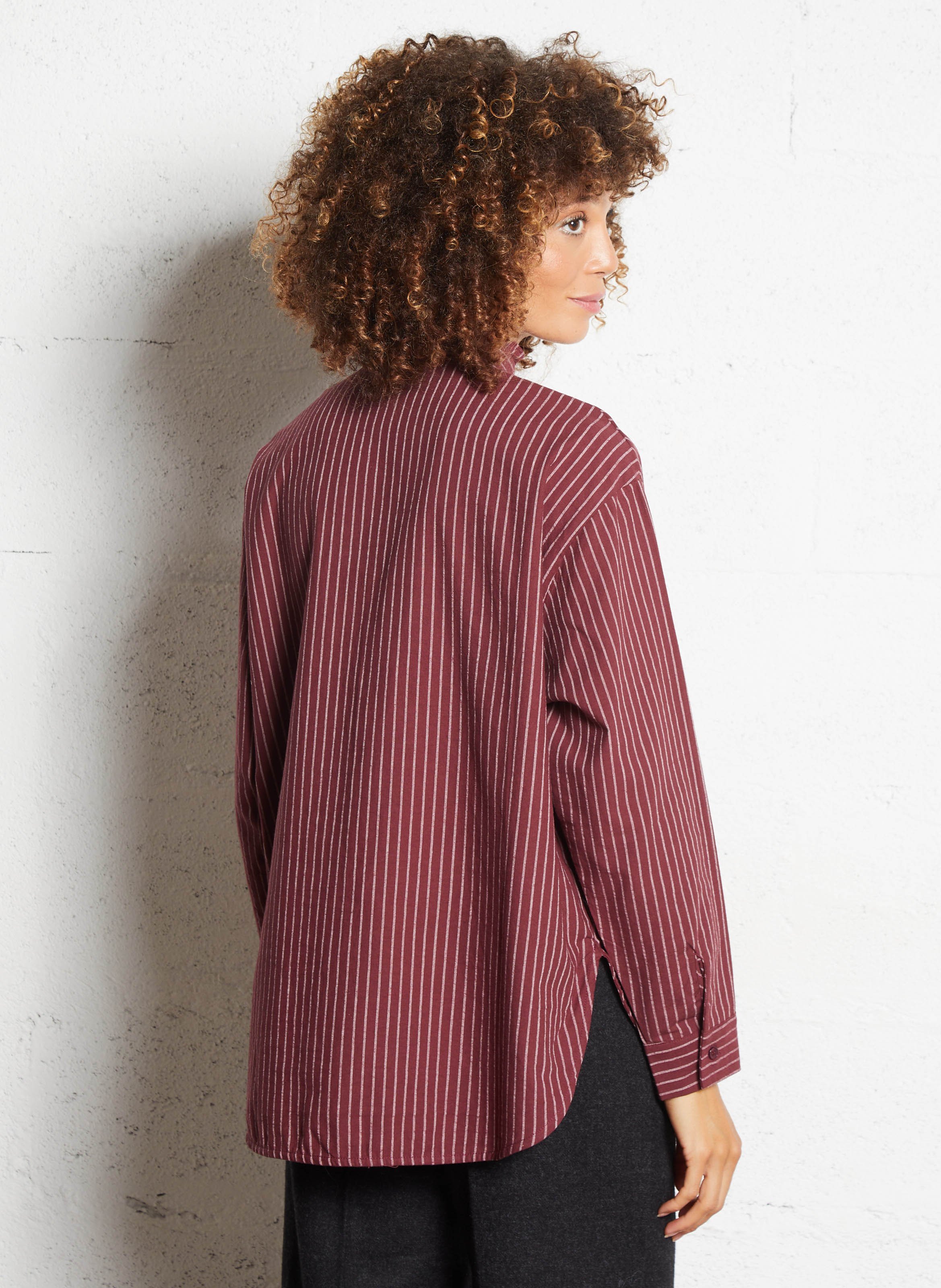 Chemise oversize en coton SEE U SOON Prune