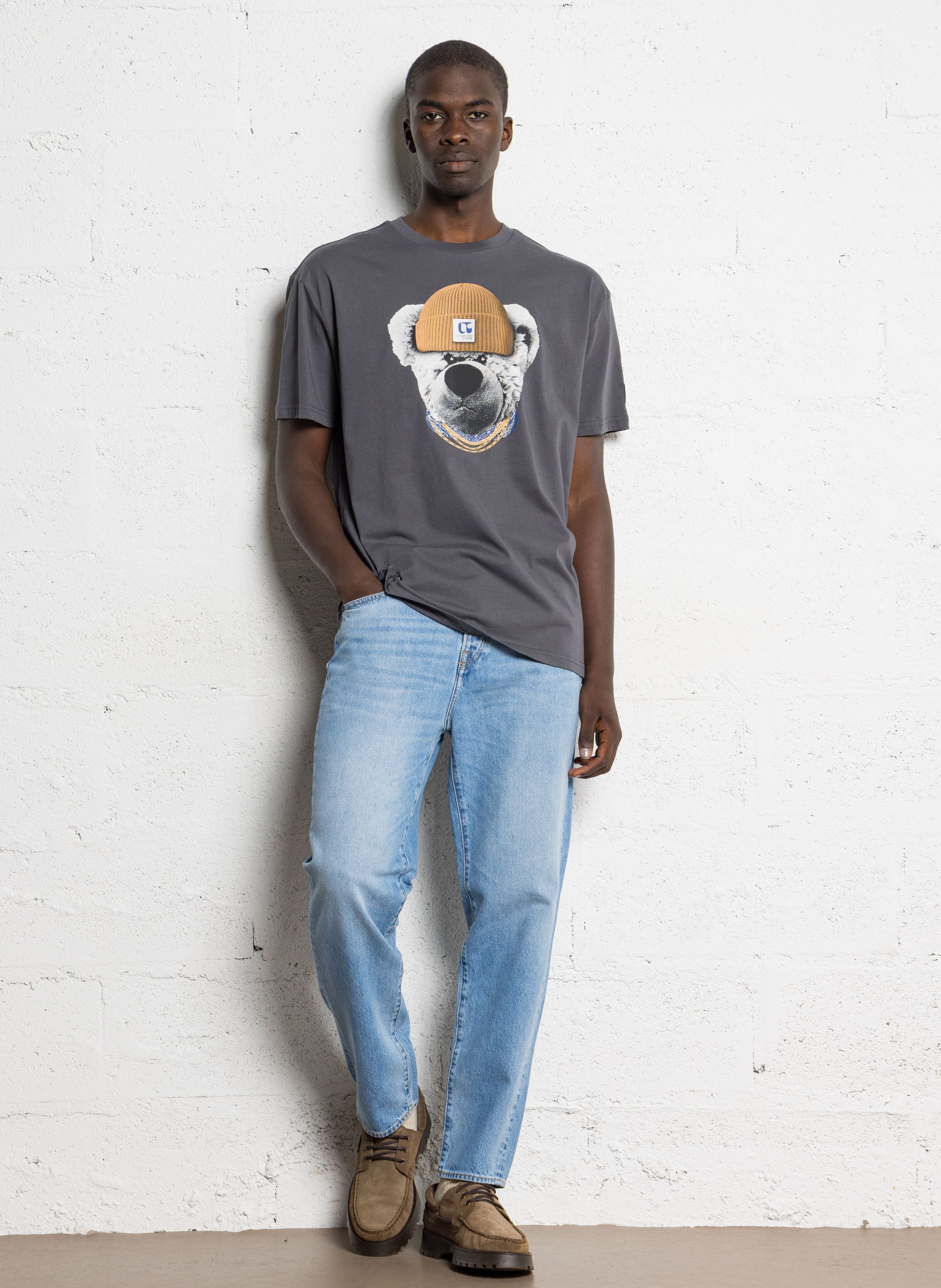 Cotton straight jeans LE TEMPS DES CERISES Blue