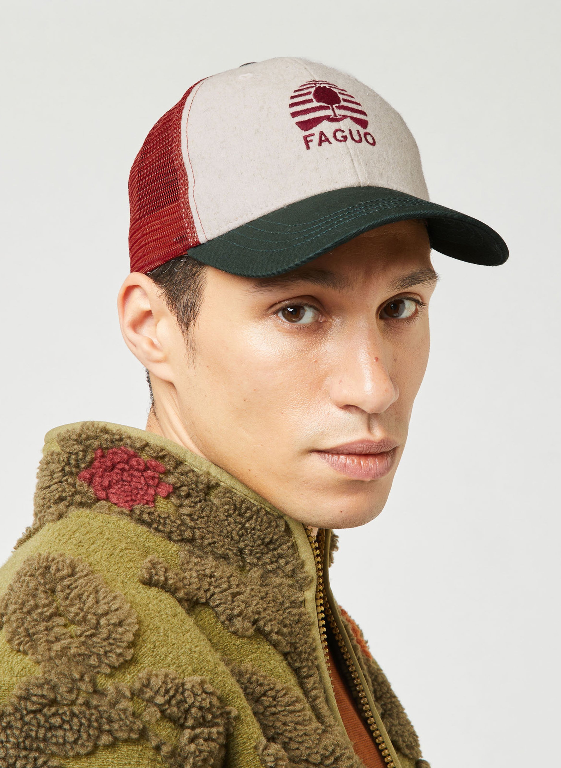 Wool-blend cap FAGUO Green