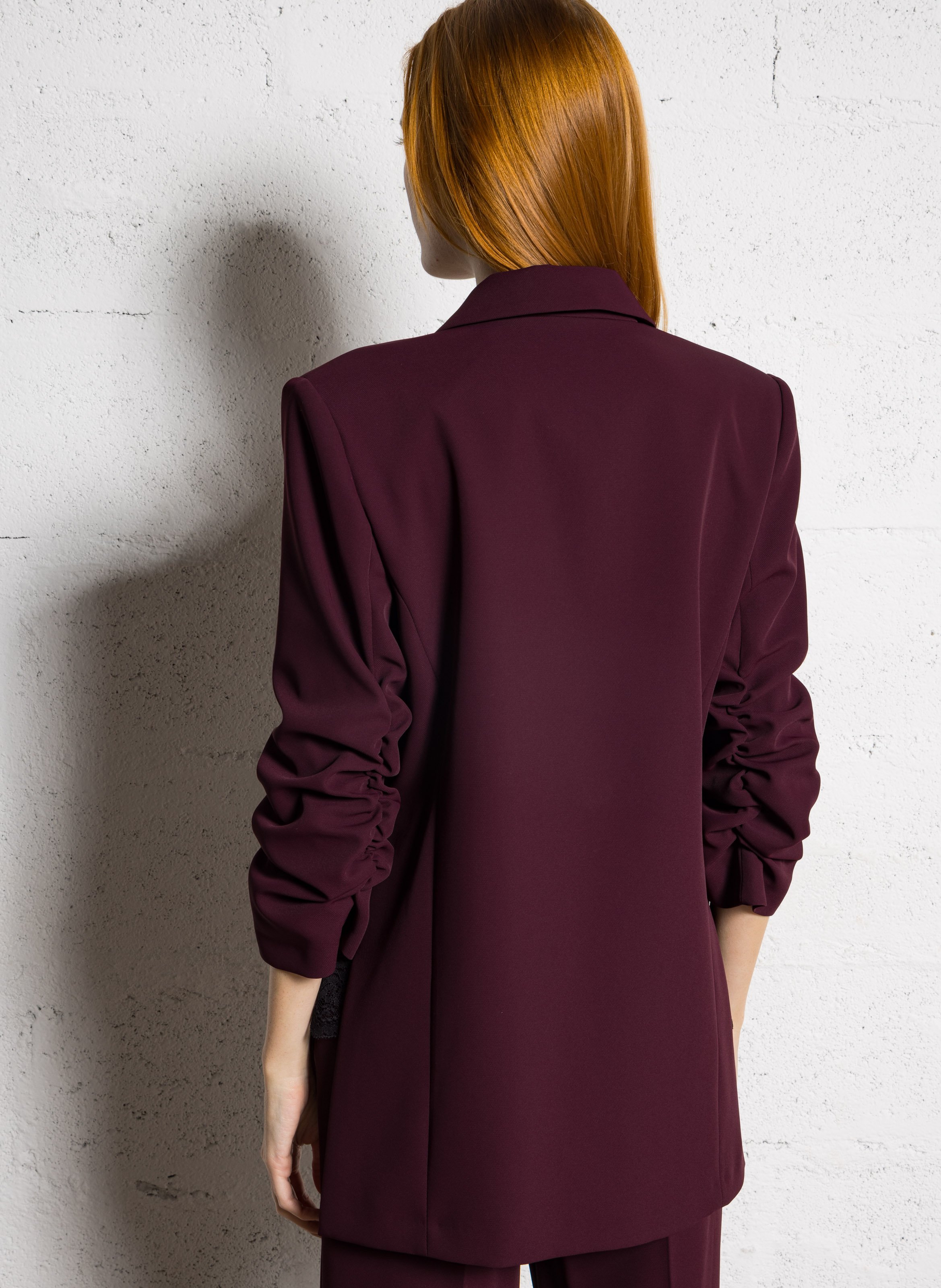 Oversized blazer jacket with notched lapel IMPERIAL Red