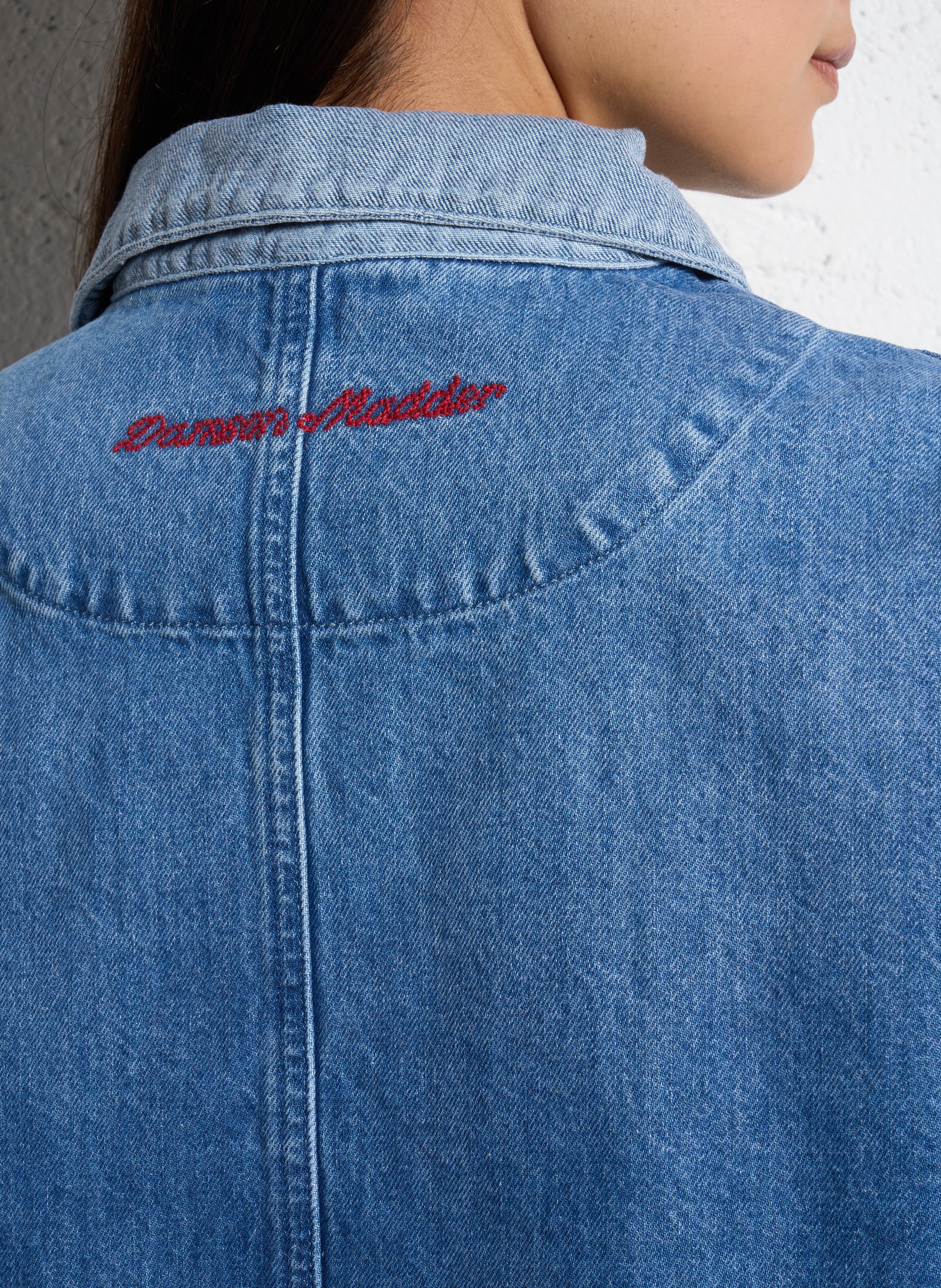 Blouse à lacets en denim DAMSON MADDER Bleu