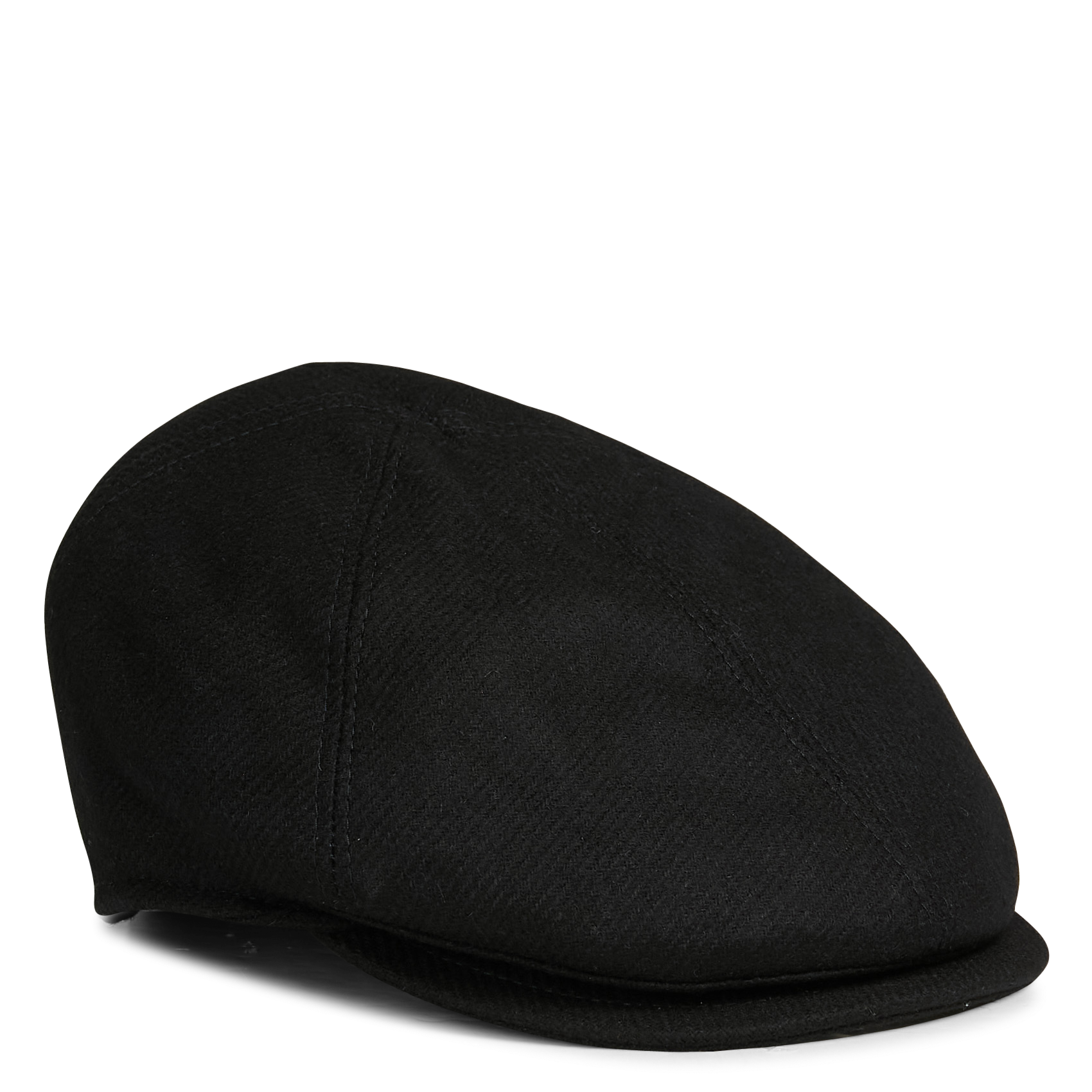 Casquette rigide unie en cuir SAISON 1865 Noir