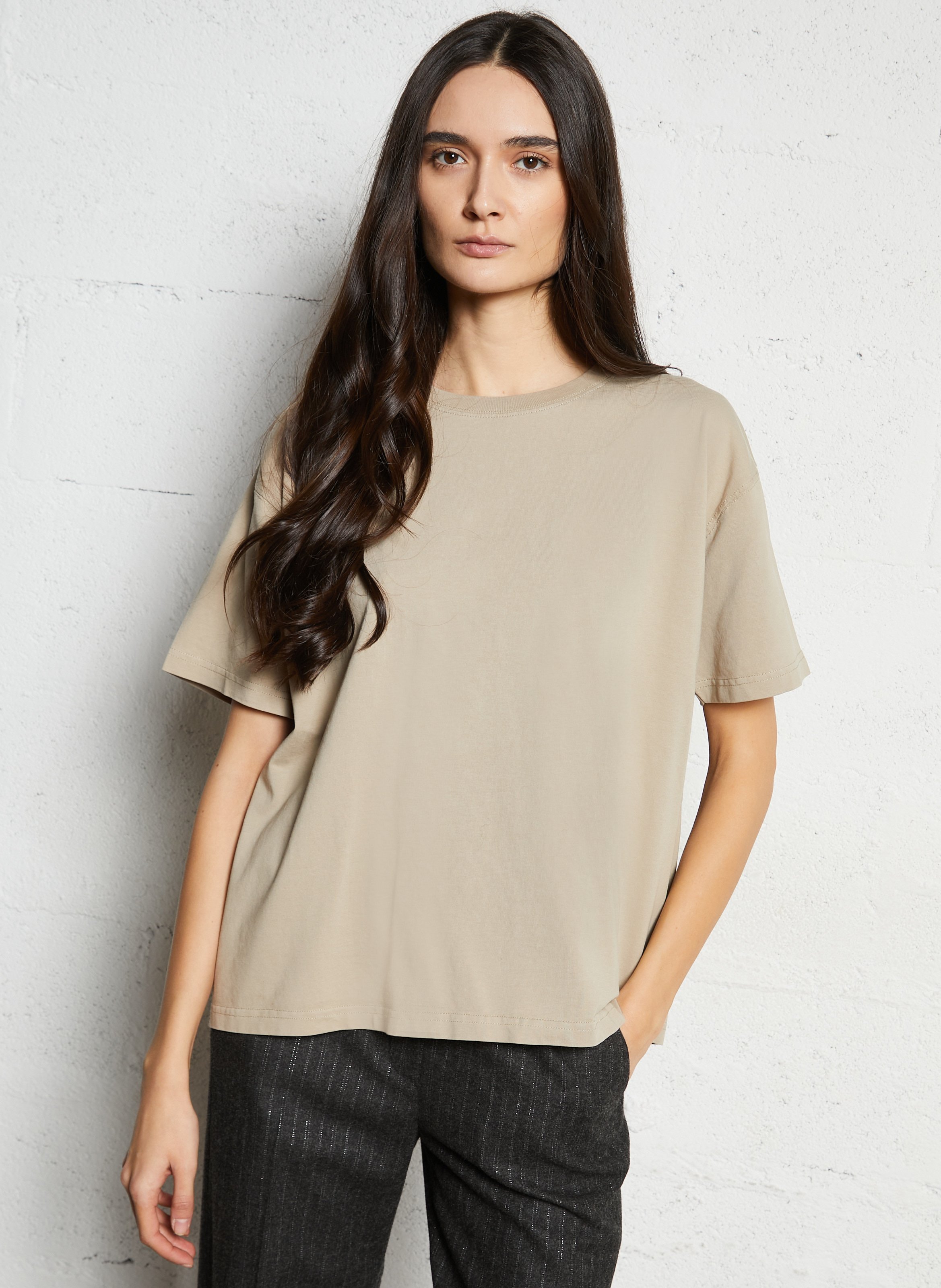Loose-fit round-neck cotton T-shirt AMERICAN VINTAGE
