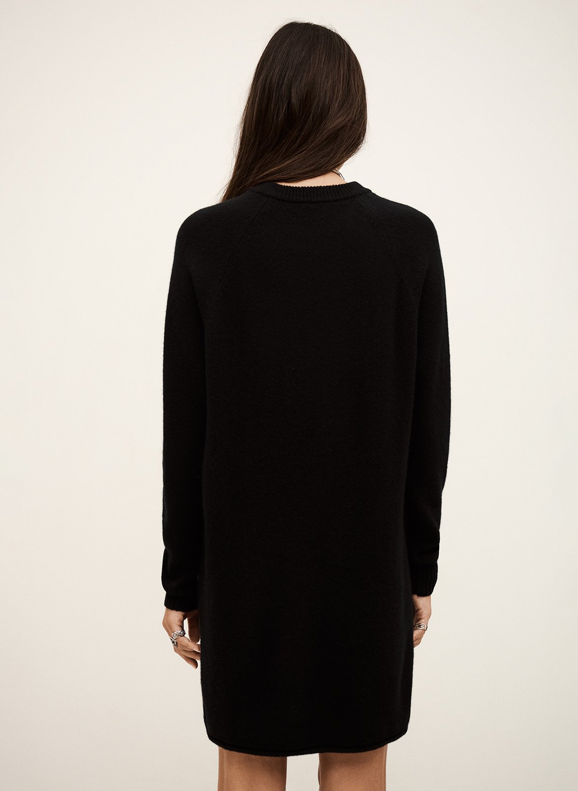 Robe courte col rond en laine BA&SH Noir