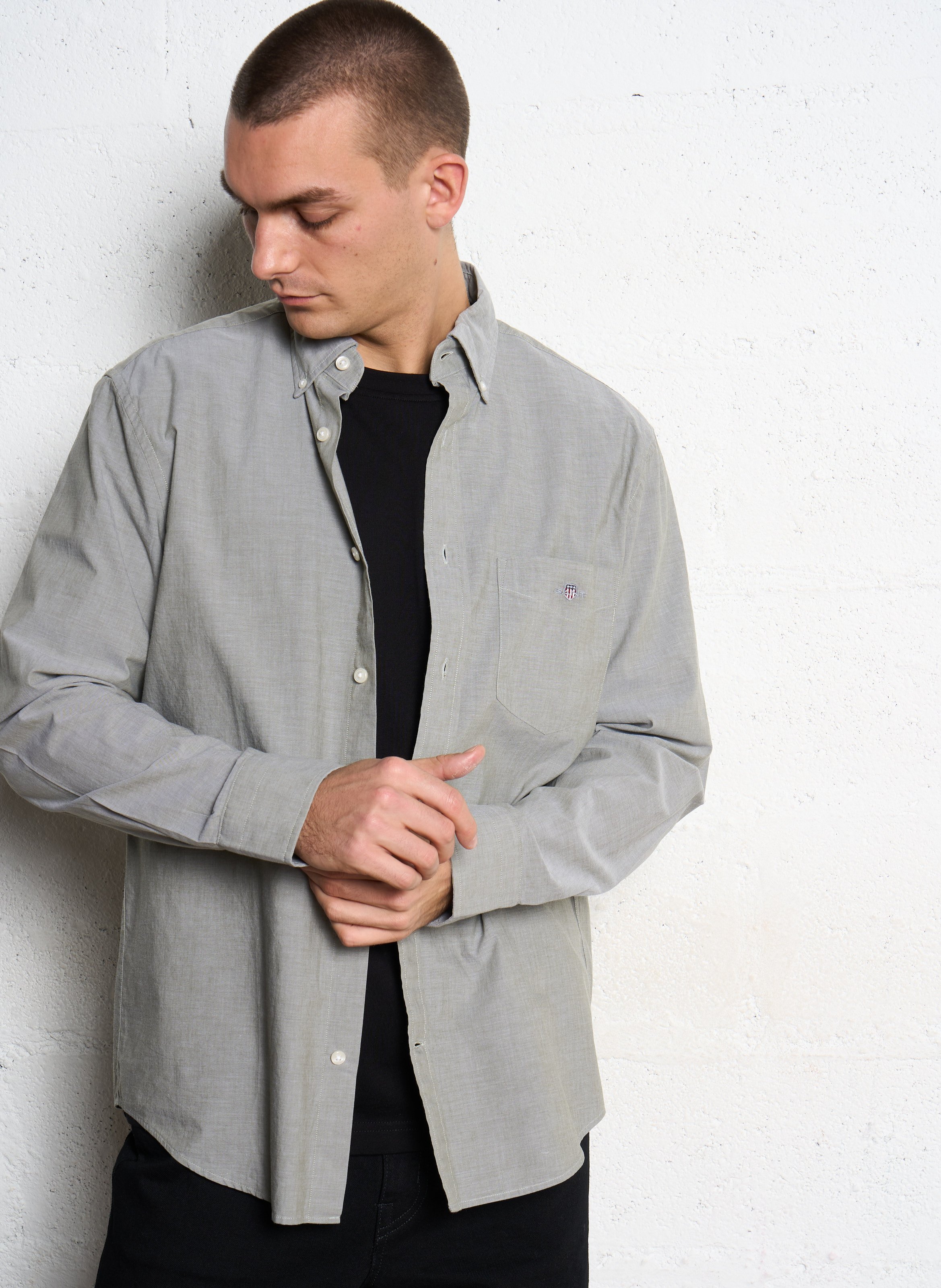 Gerade geschnittenes Hemd aus recycelter Baumwolle mit klassischem Kragen GANT