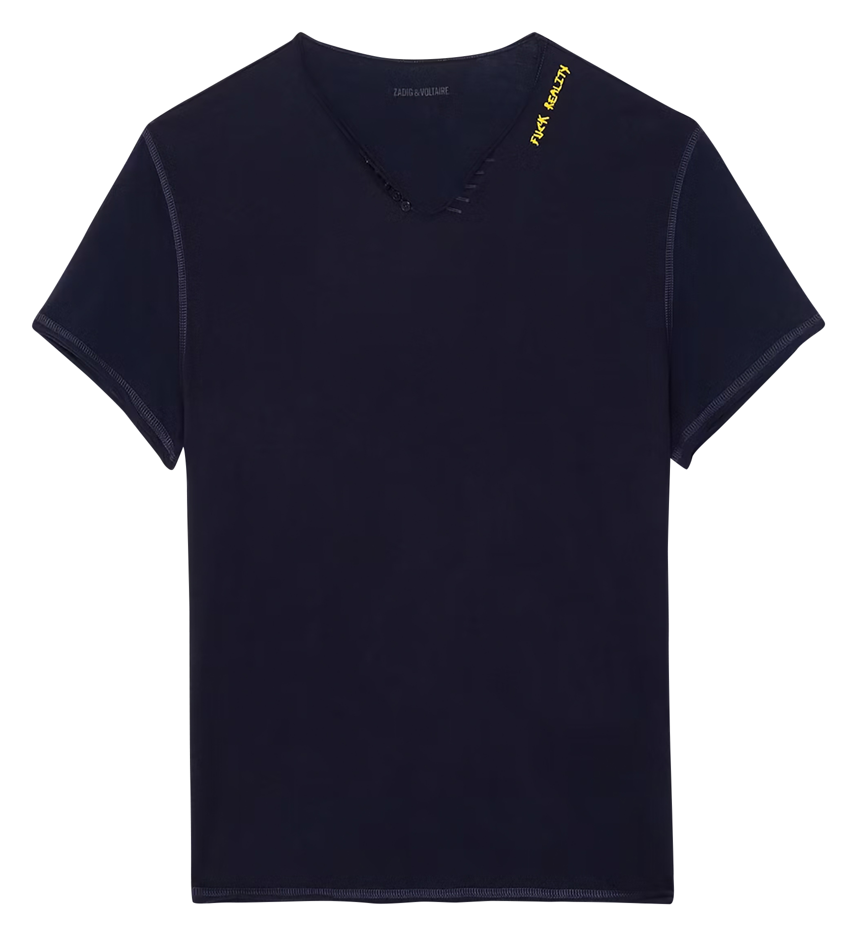 Straight-cut cotton henley T-shirt ZADIG&VOLTAIRE Blue