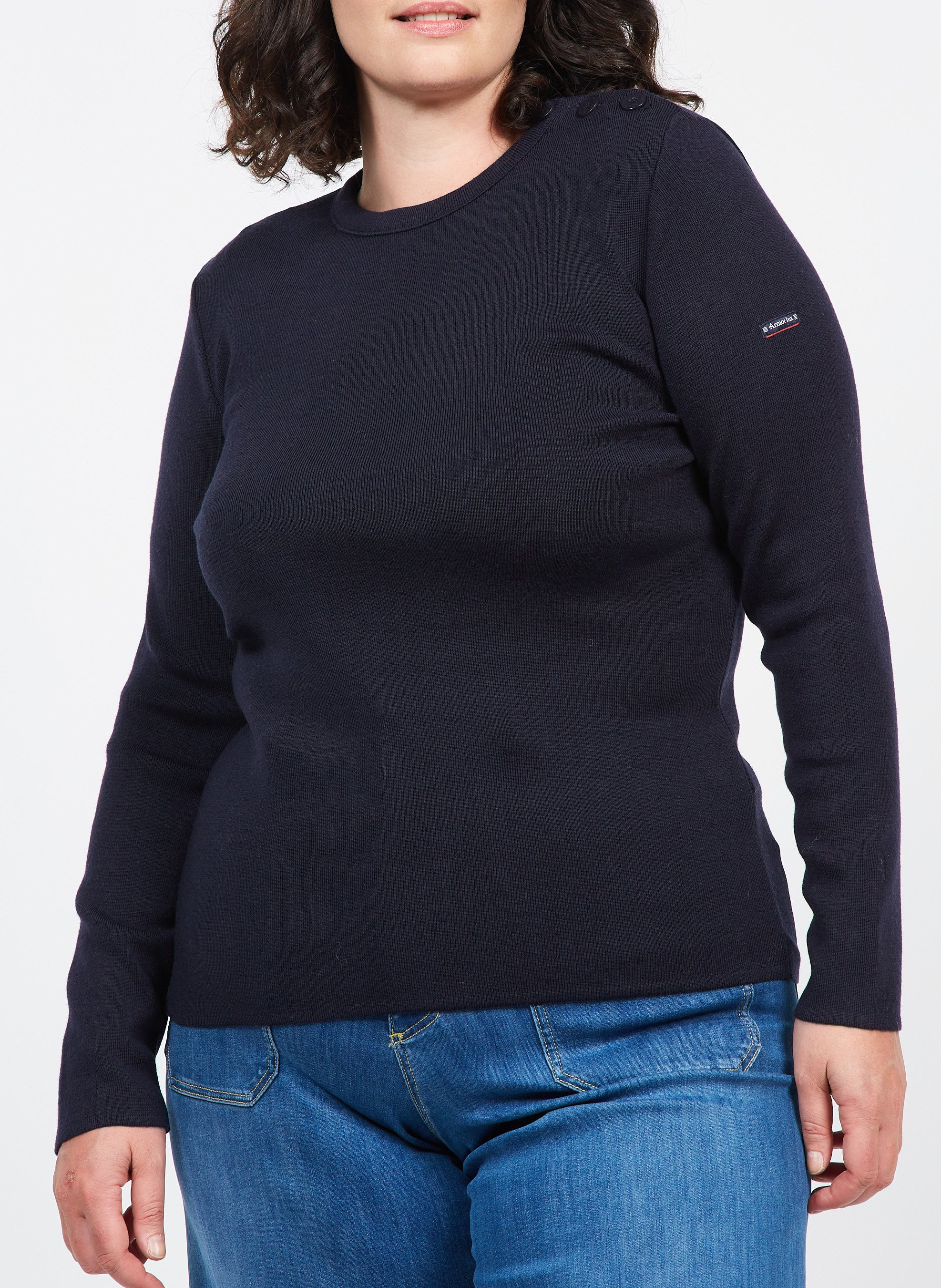 Rundhalspullover aus Wolle ARMOR LUX Blau