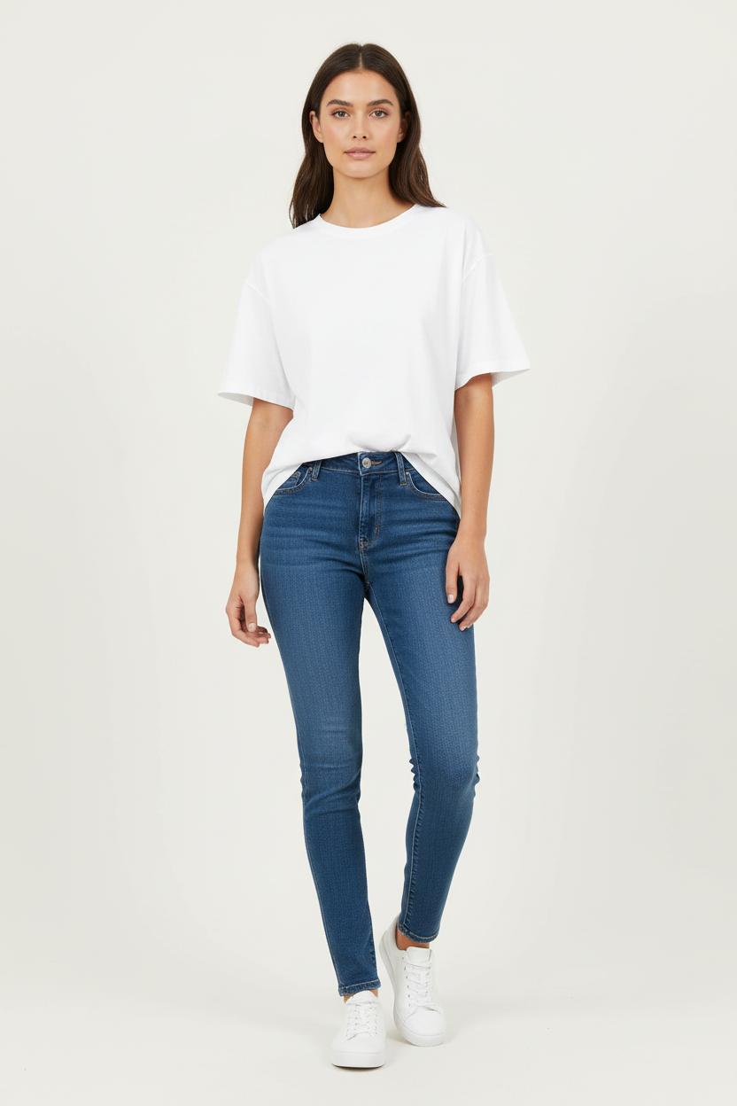 Cropped slim jeans with studs LEVI'S - Seconde main Blue