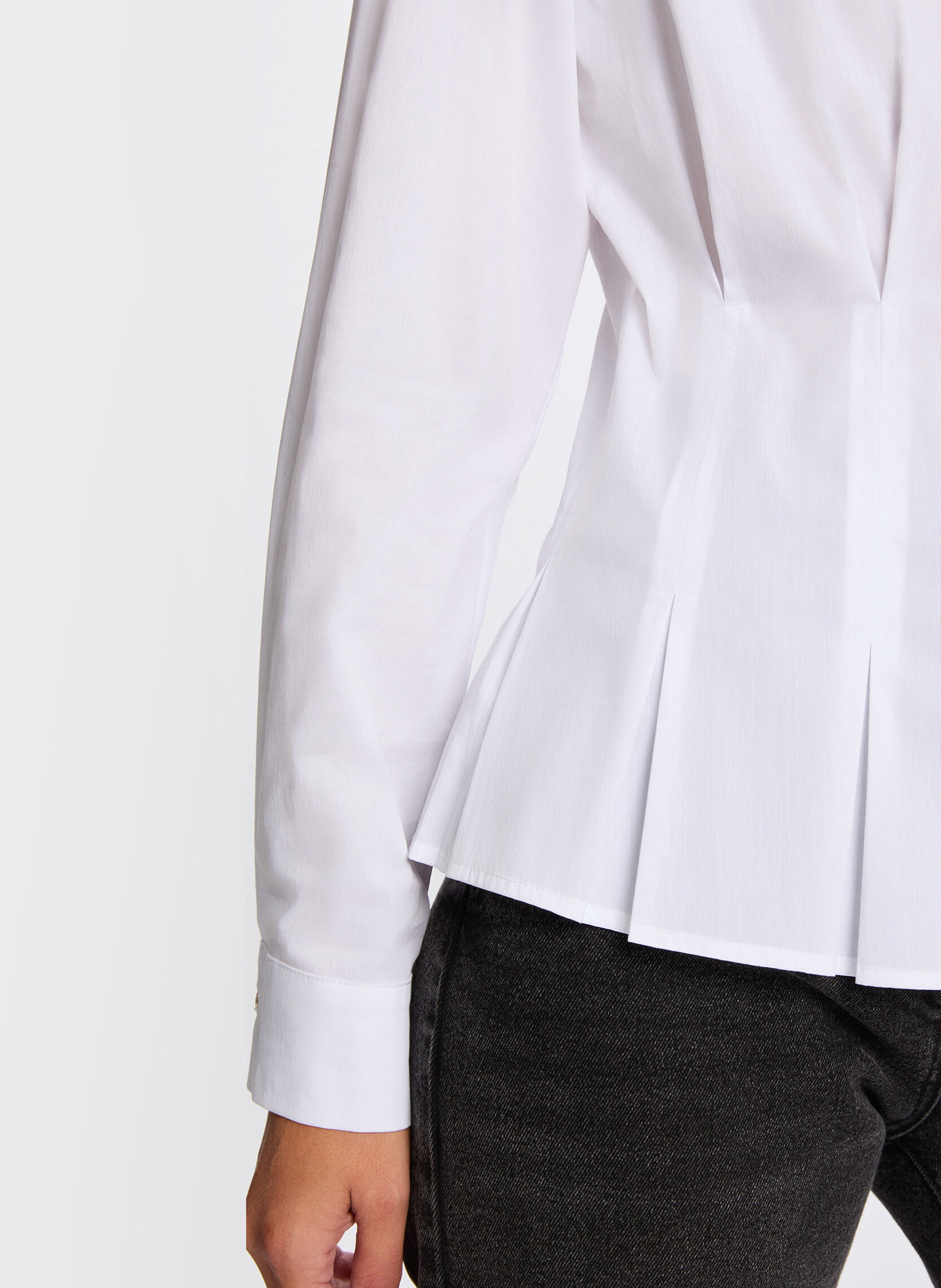 Chemise mit tailliertem Schnitt und Knopfleiste MORGAN Weiss