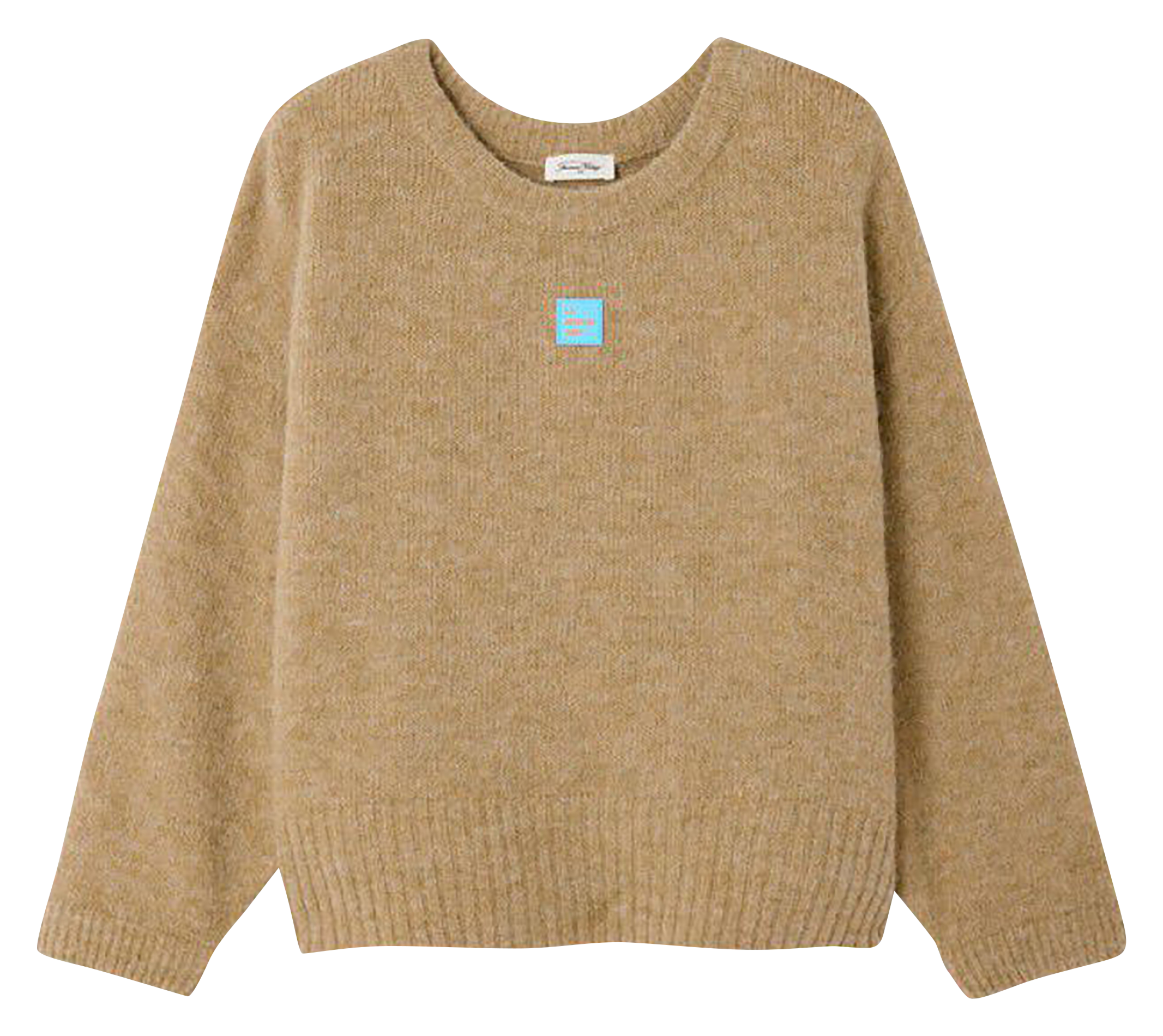 Oversized, gebreide trui met ronde hals AMERICAN VINTAGE Beige