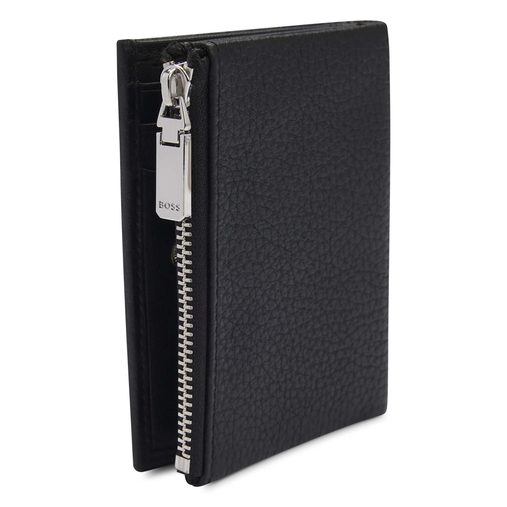 Portefeuille en cuir BOSS Noir
