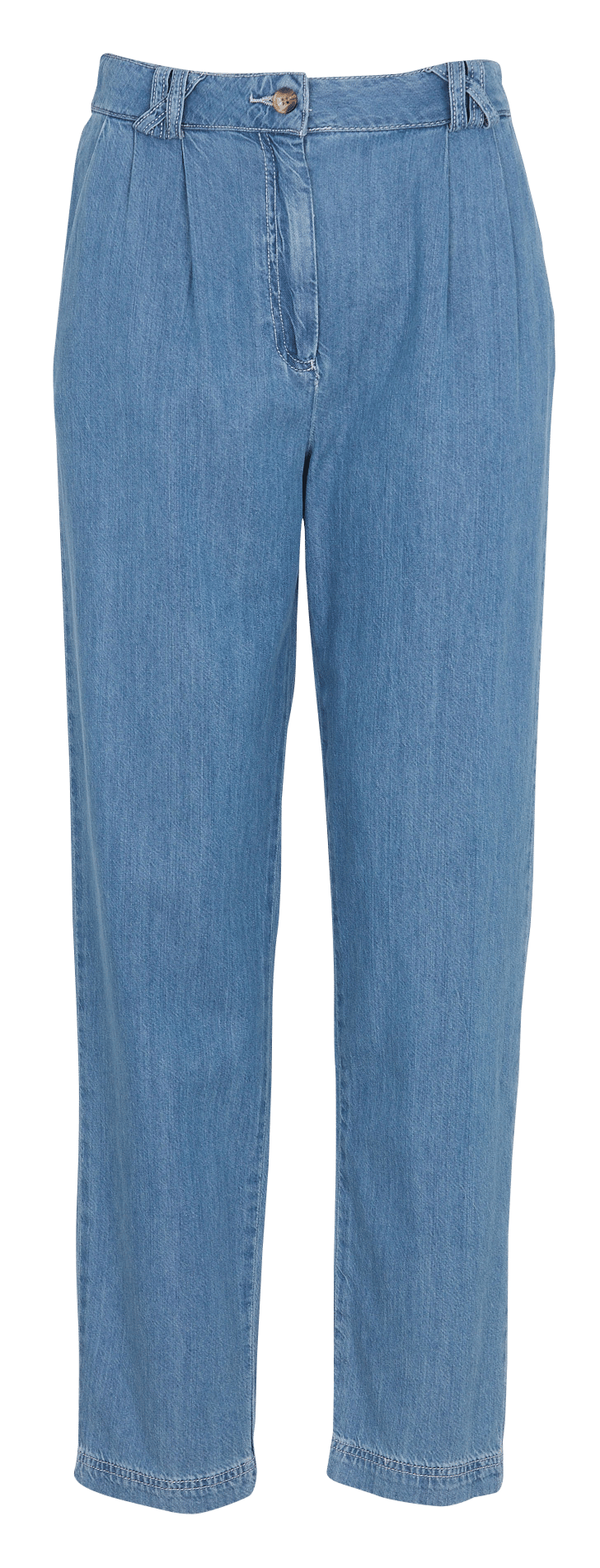 Carrot fit denim pants in mixed cotton. EMILE ET IDA Blue