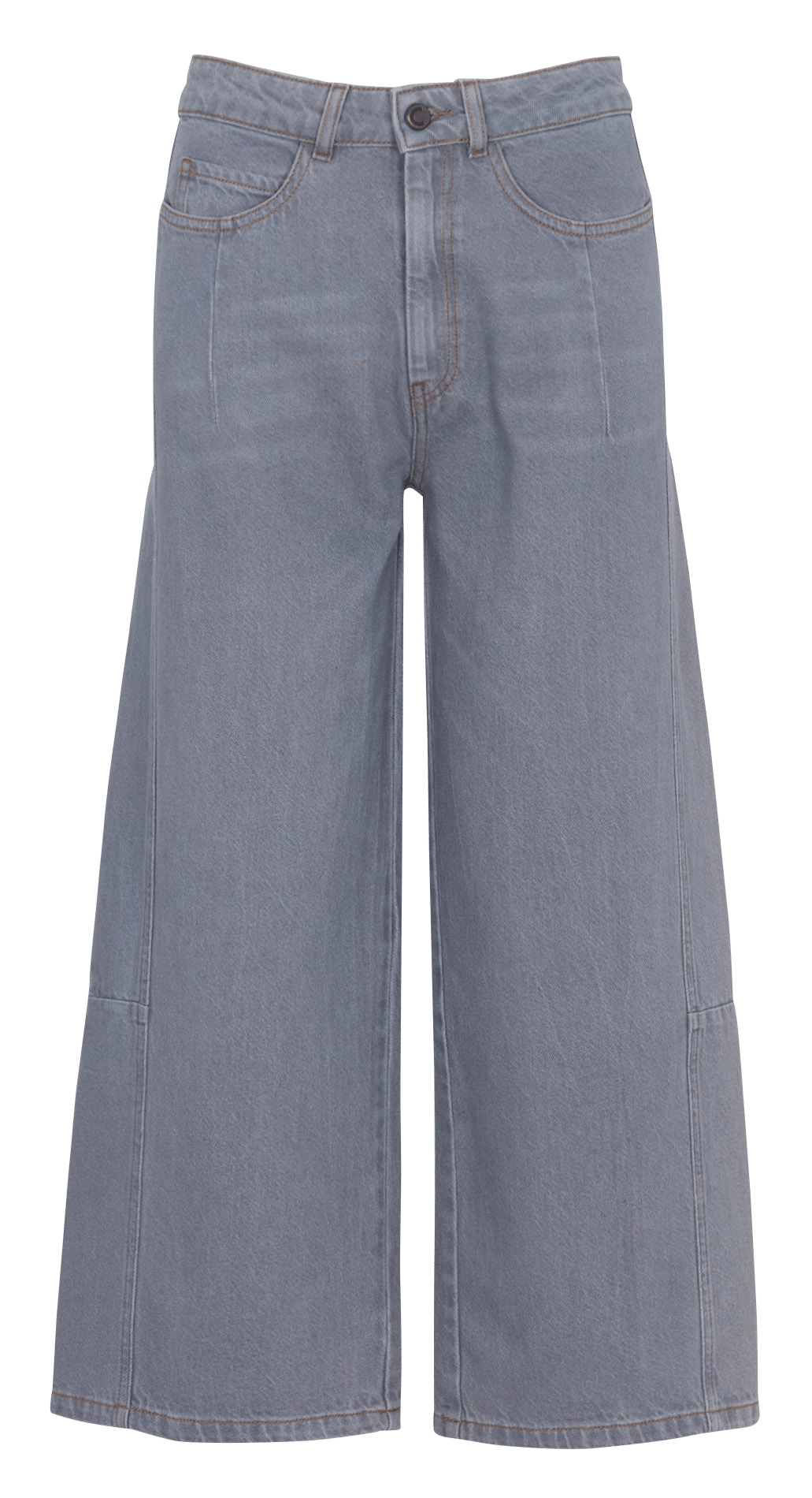 High-rise wide-leg cotton jeans COTELAC Grey