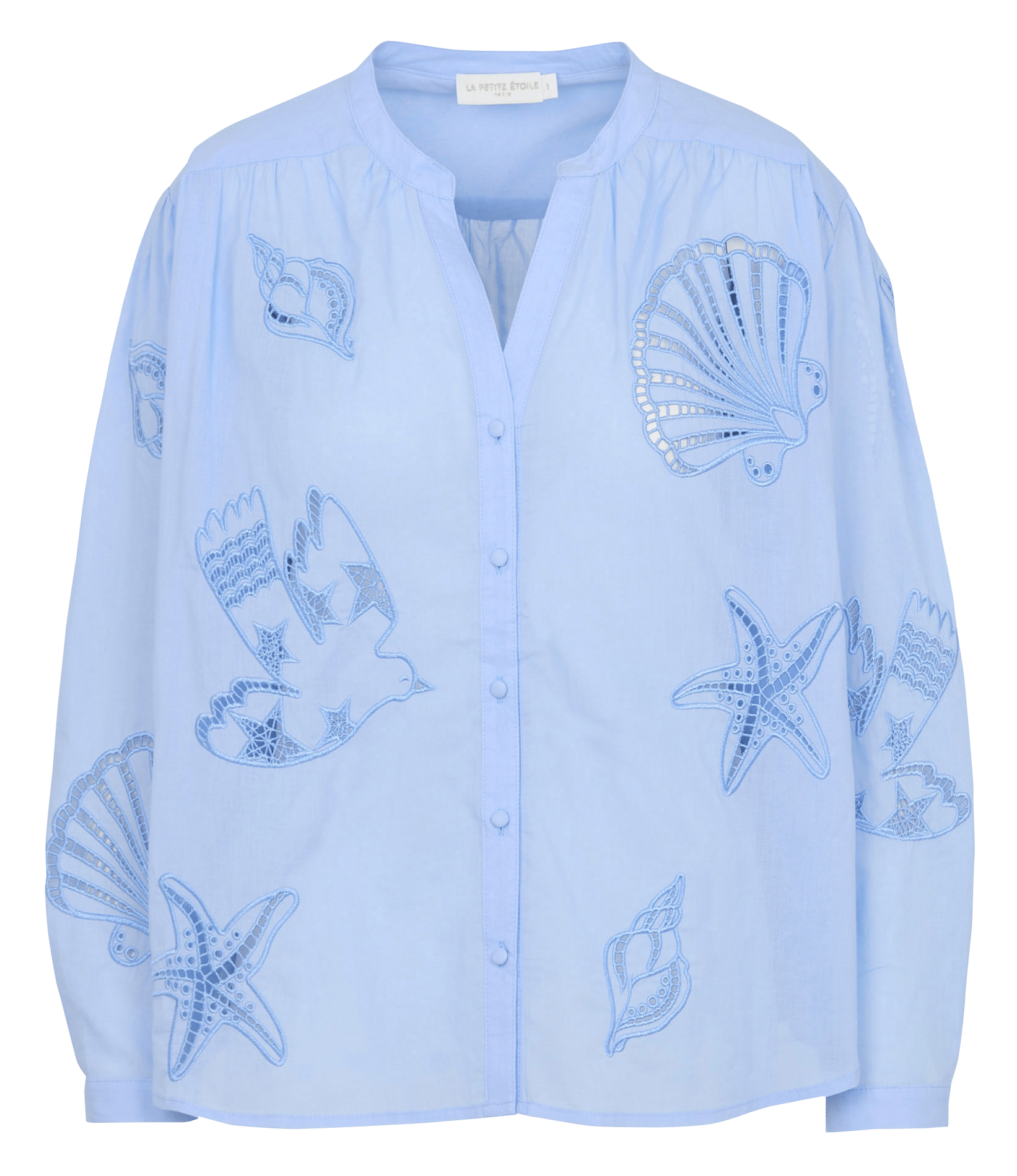 Katoenen blouse met V-hals LA PETITE ETOILE