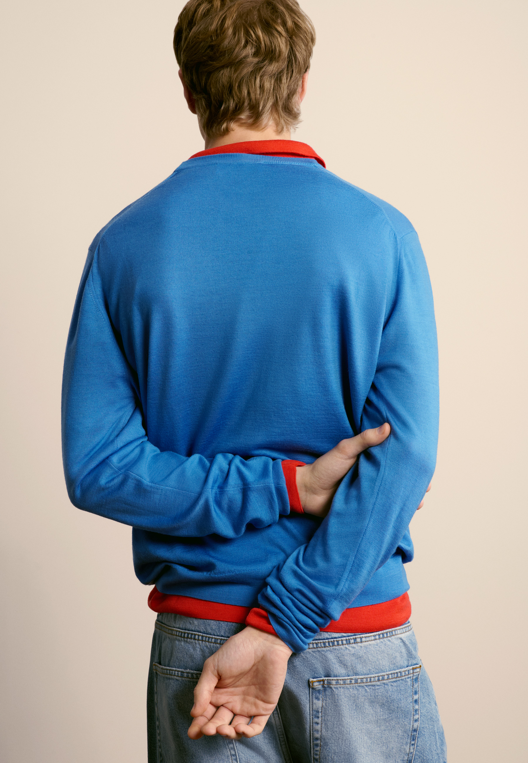 Merino wool sweater MAISON MONTAGUT Blue