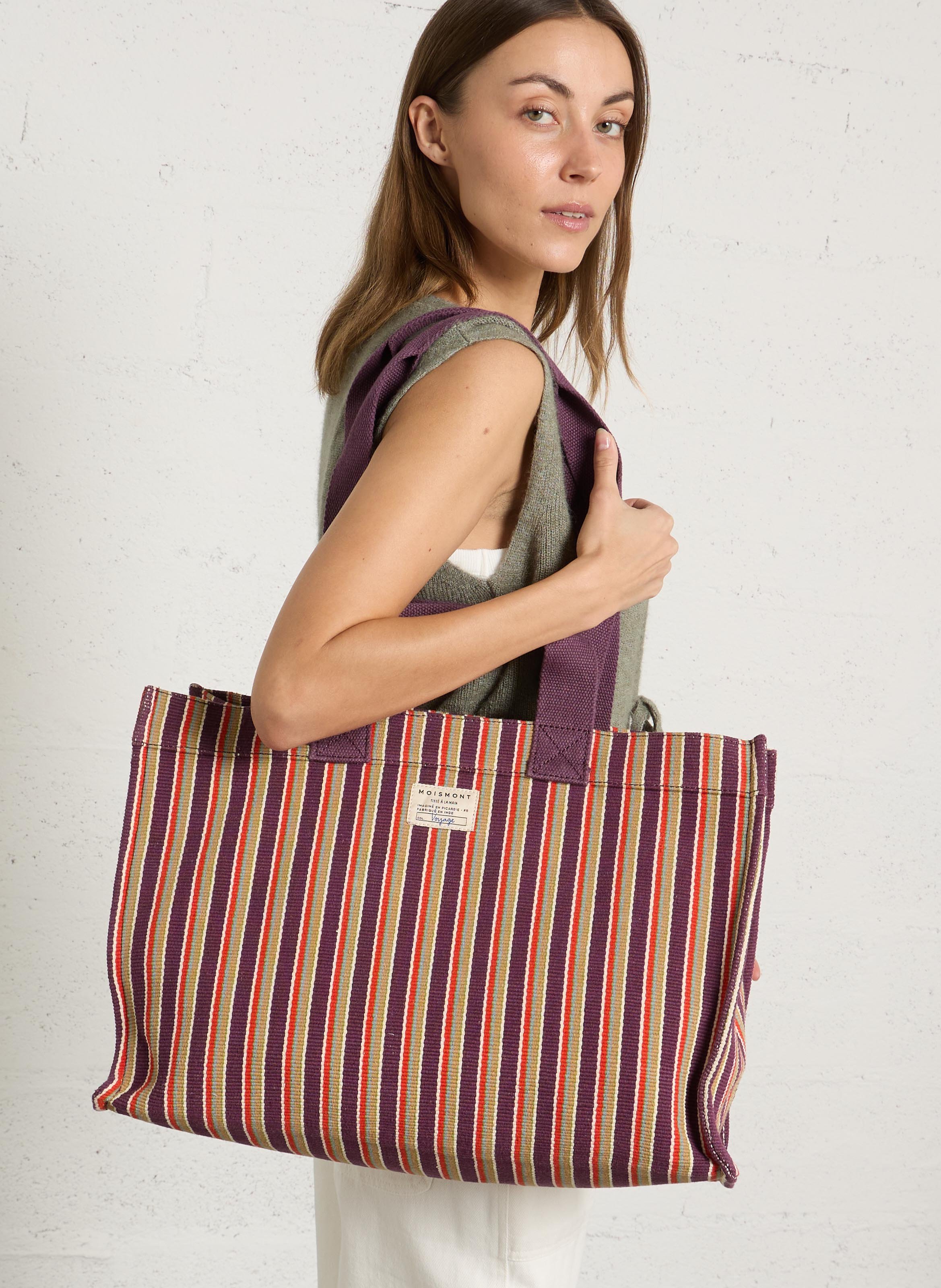 Cotton tote bag MOISMONT Grey