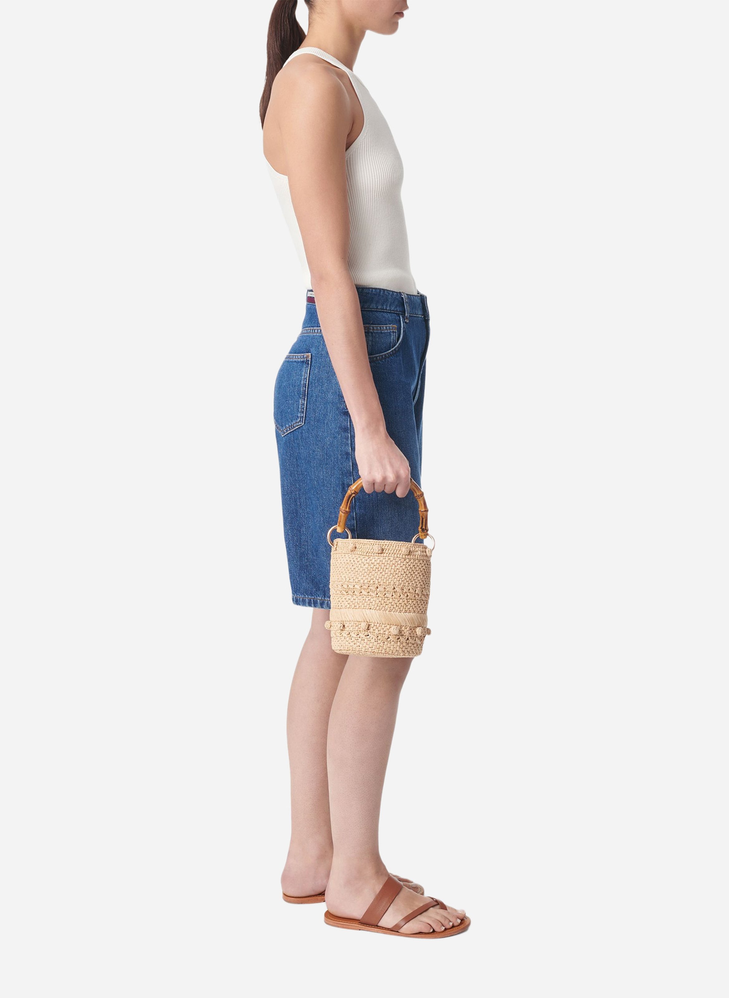 Panier en raphia VANESSA BRUNO Beige