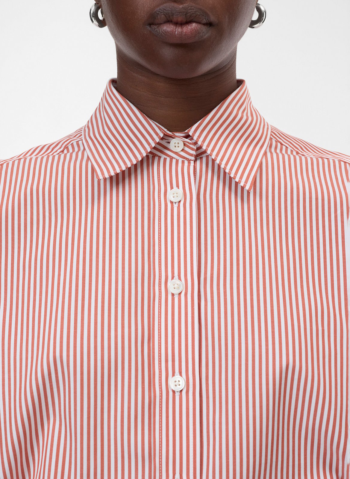 Chemise droite en coton CLOSED Rouge