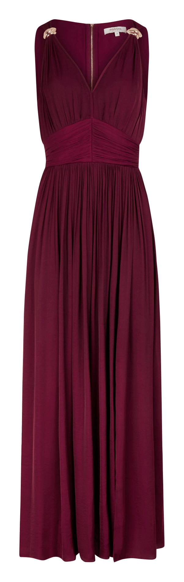Robe longue col V MORGAN Violet