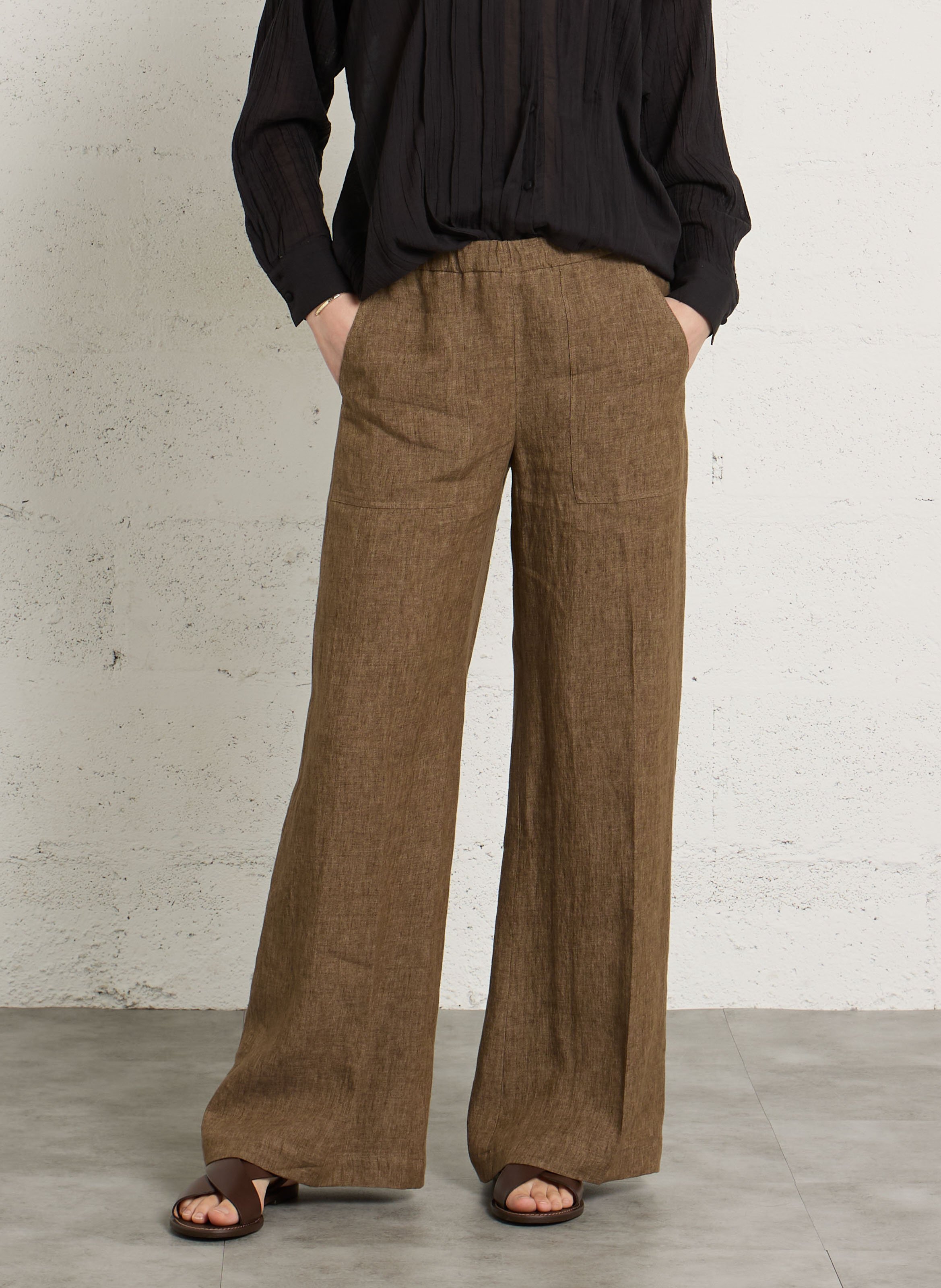 Pantalon large en lin DIEGA