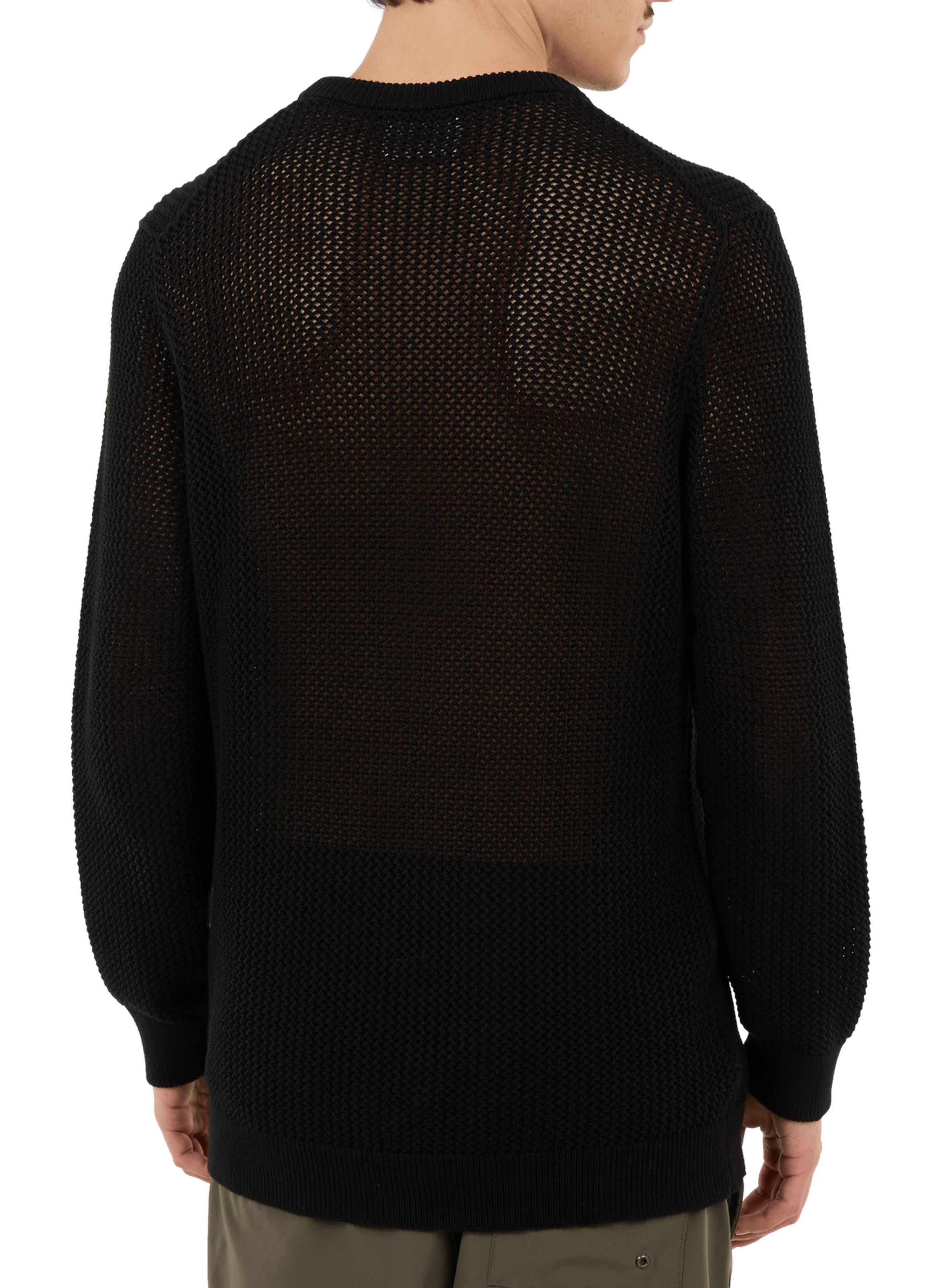 Pull droit col rond en coton SAISON 1865 Noir