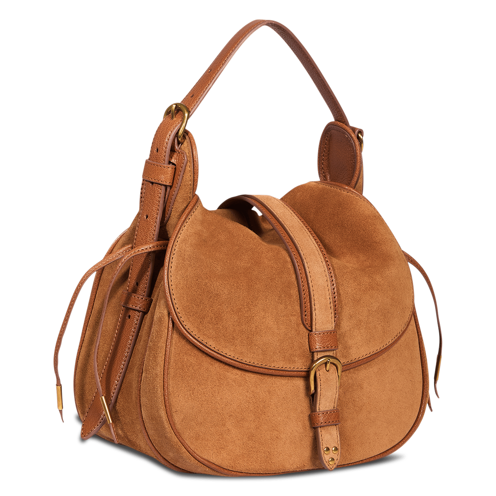 Handtasche aus Veloursleder JEROME DREYFUSS Braun