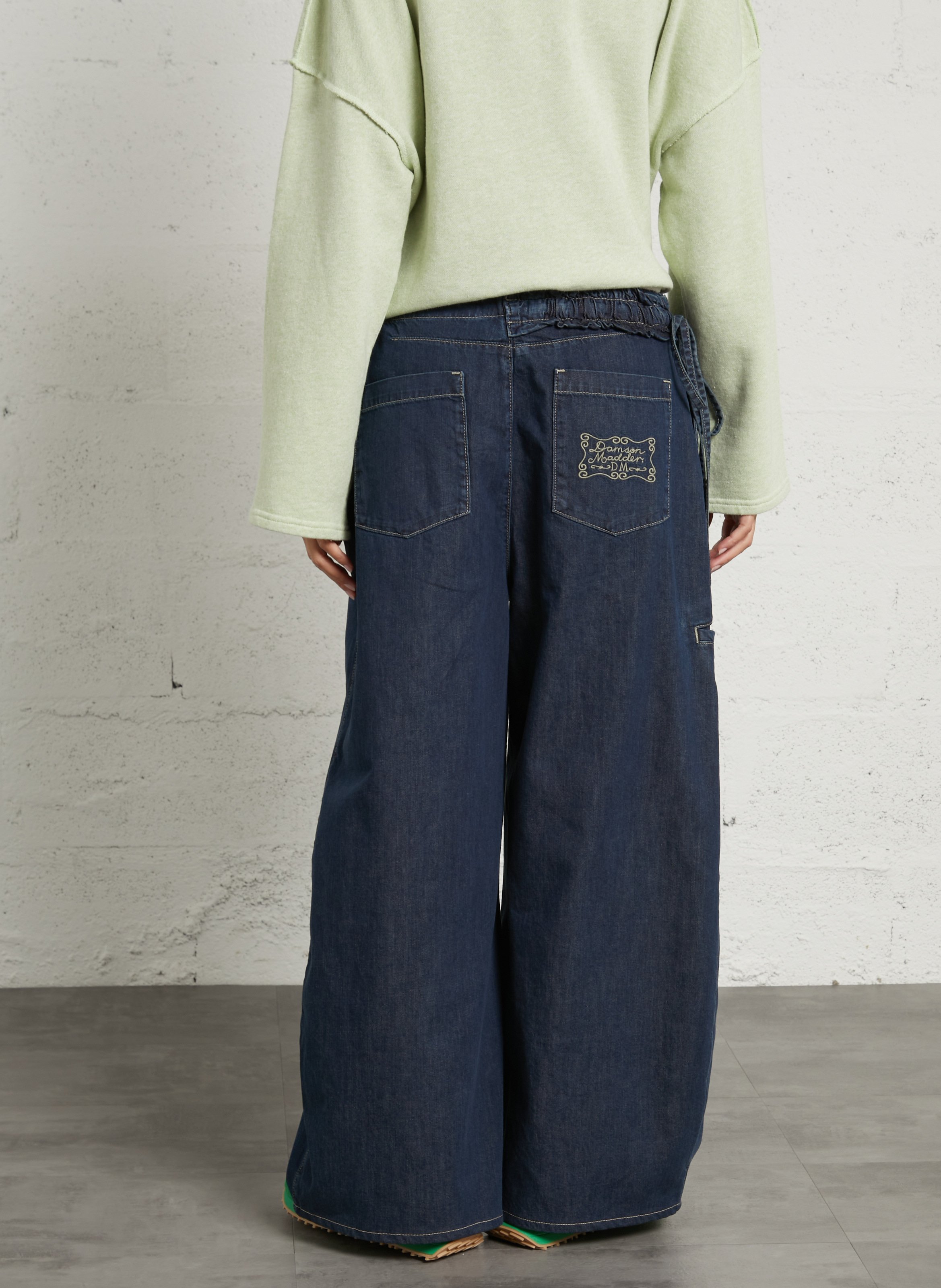 Jean large en coton bio DAMSON MADDER Bleu