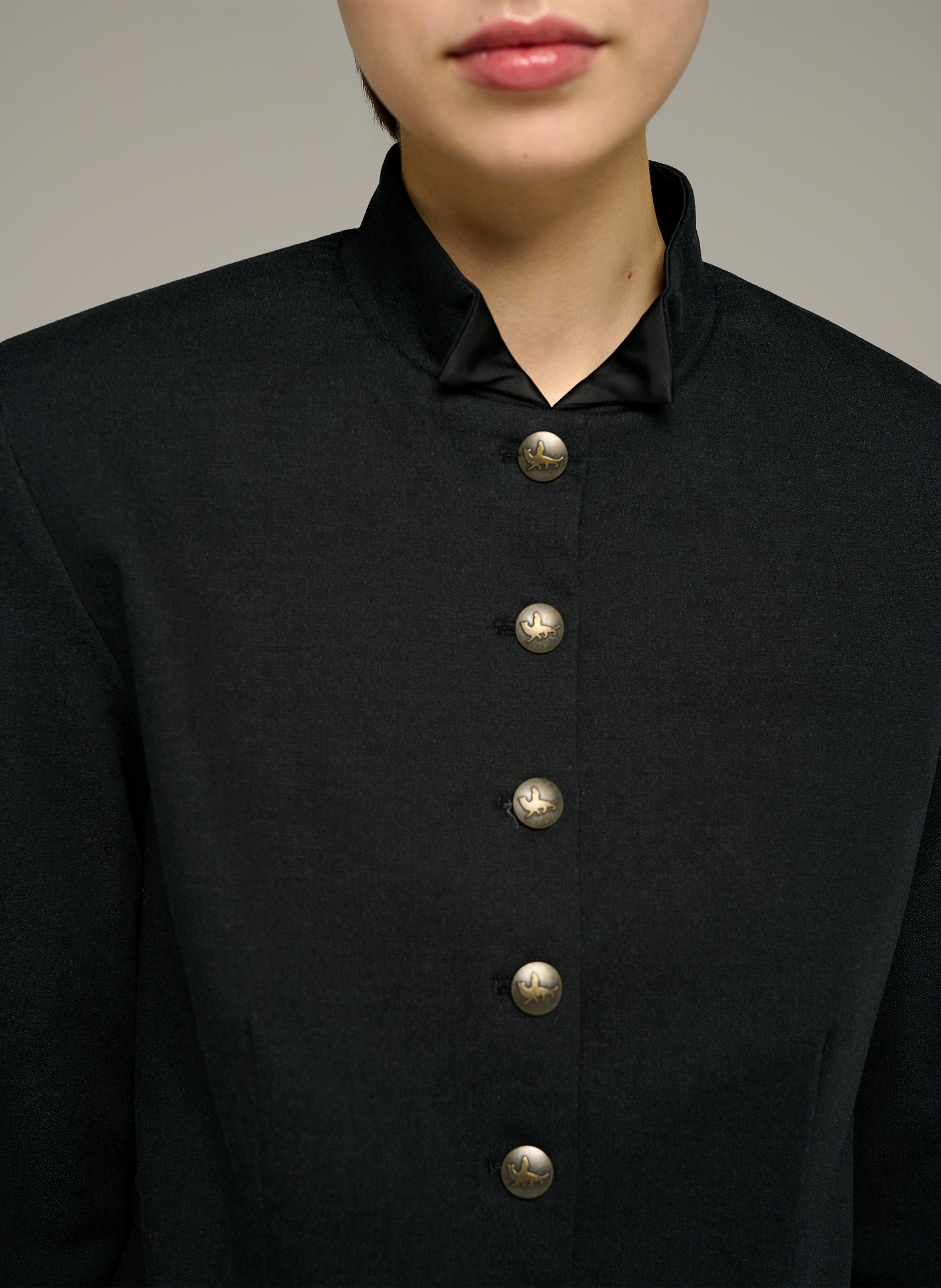 Kurze gerade geschnittene Jacke aus Baumwollmix COTELAC Schwarz