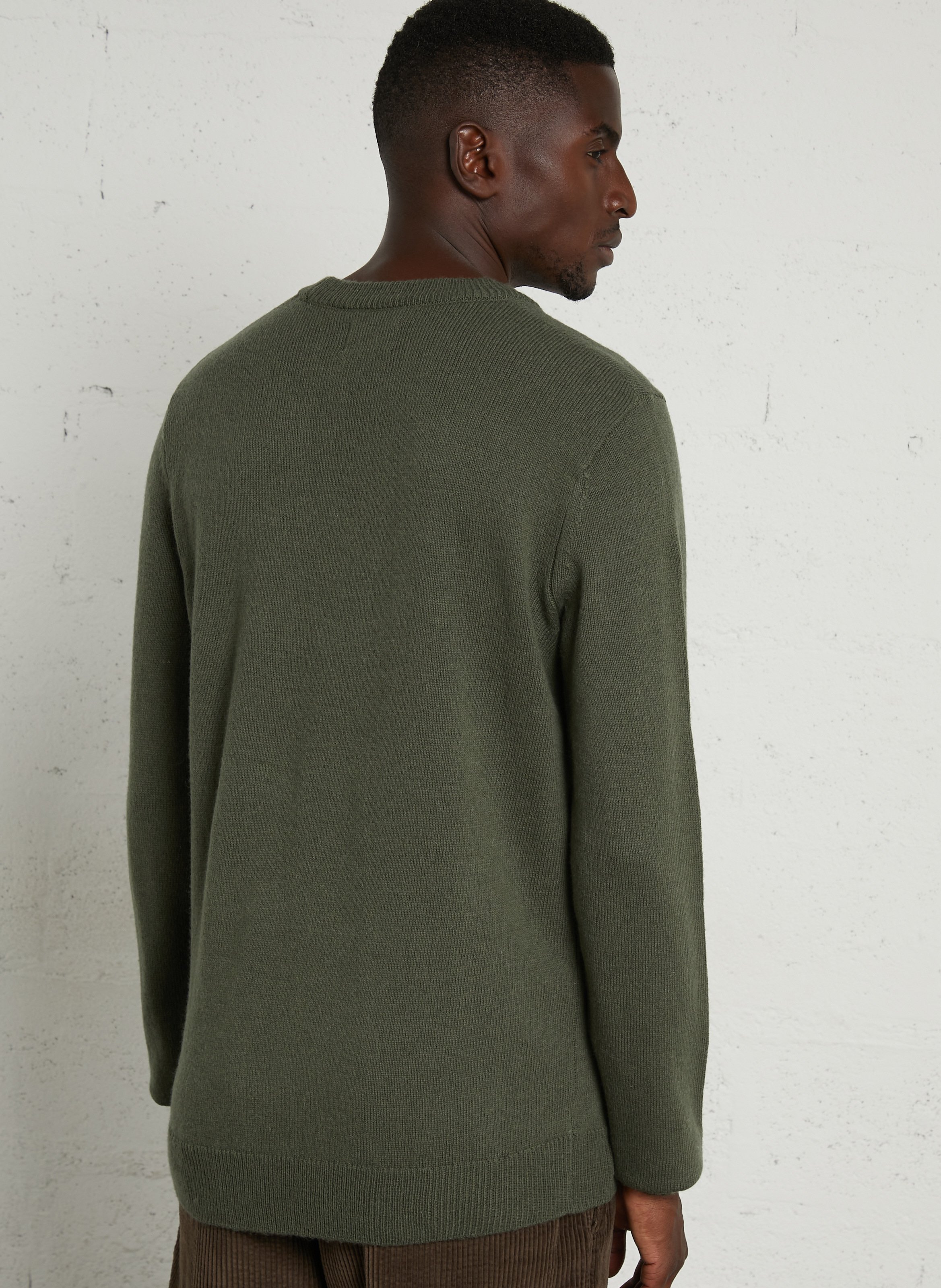 Streifenpullover aus Wolle FARAH Grun