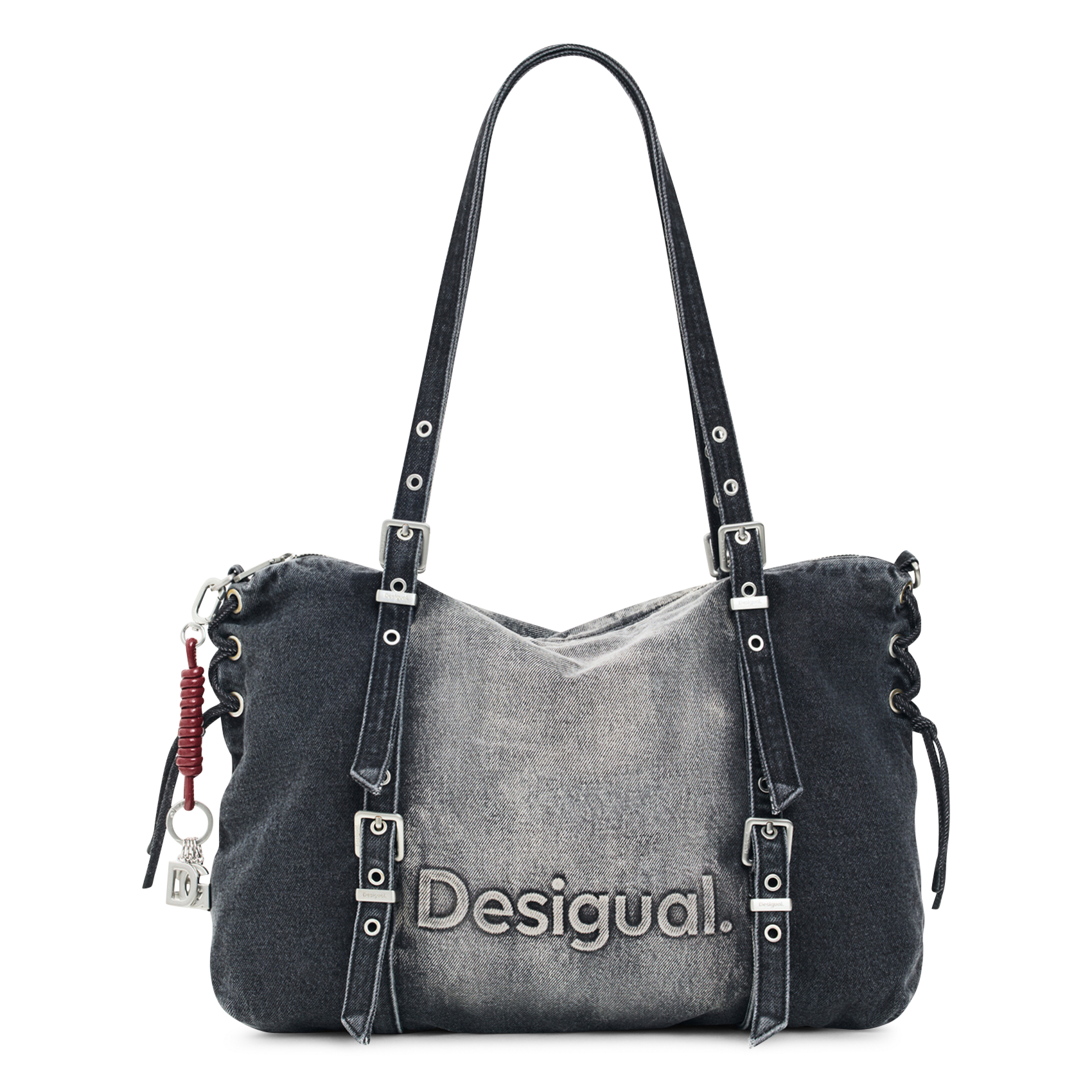 Denim tote bag DESIGUAL Black