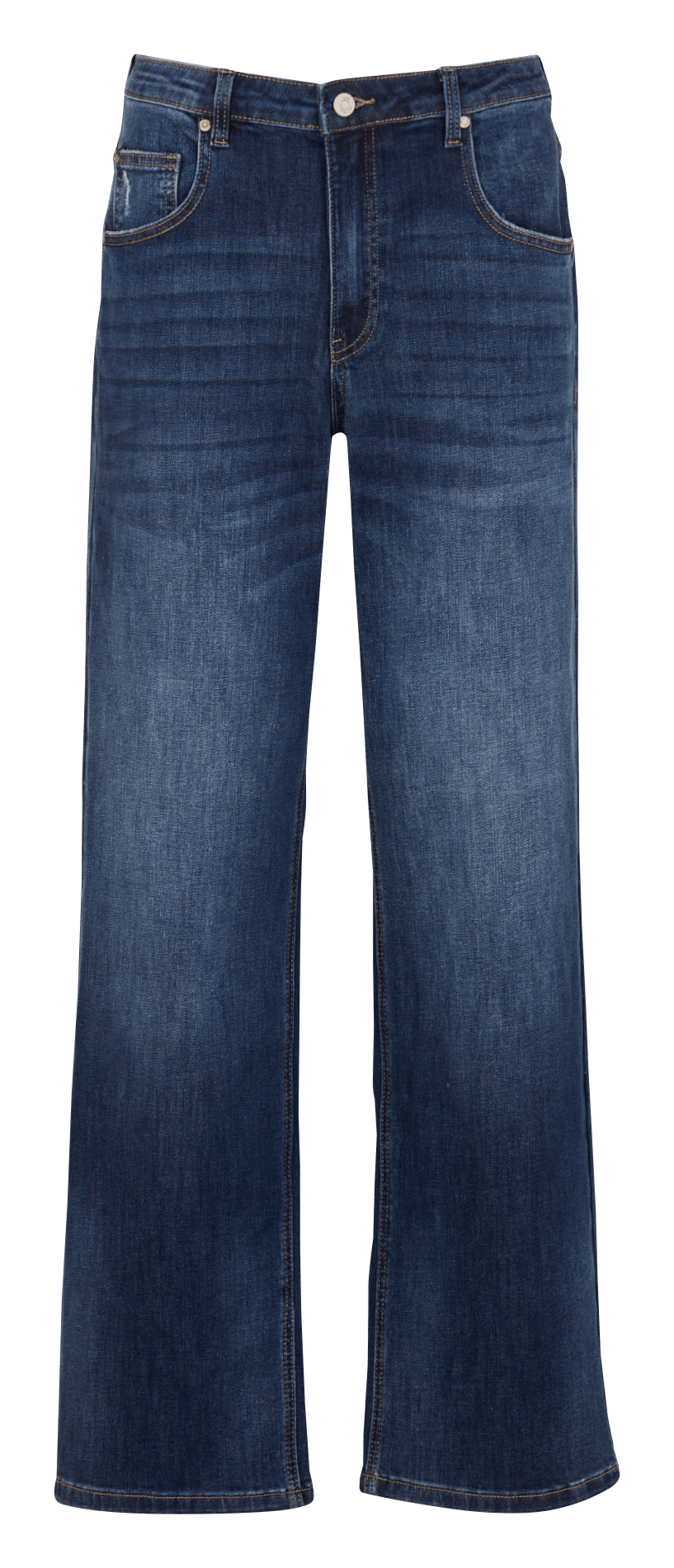 wijde jeans van gemengd katoen MKT Blauw