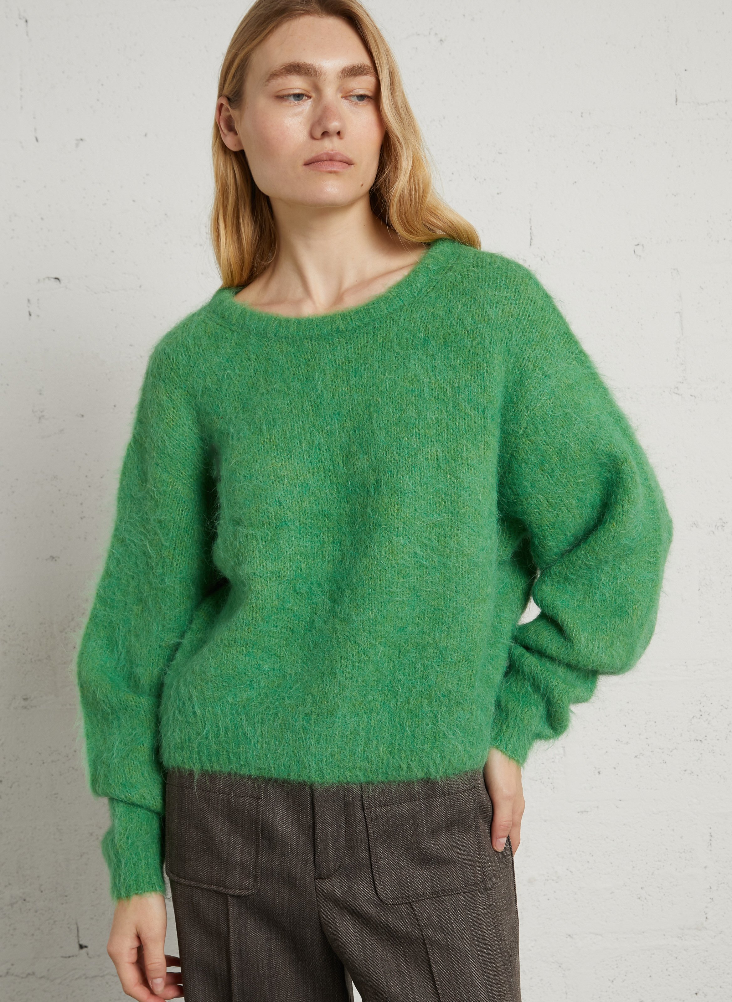 Oversize-Pullover aus Woll-Mix mit Rundhalsausschnitt AMERICAN VINTAGE