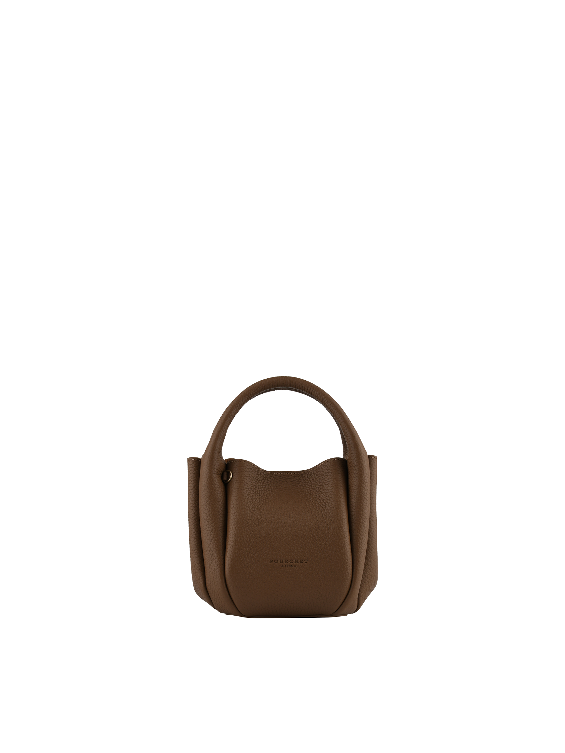 Calfskin leather handbag POURCHET