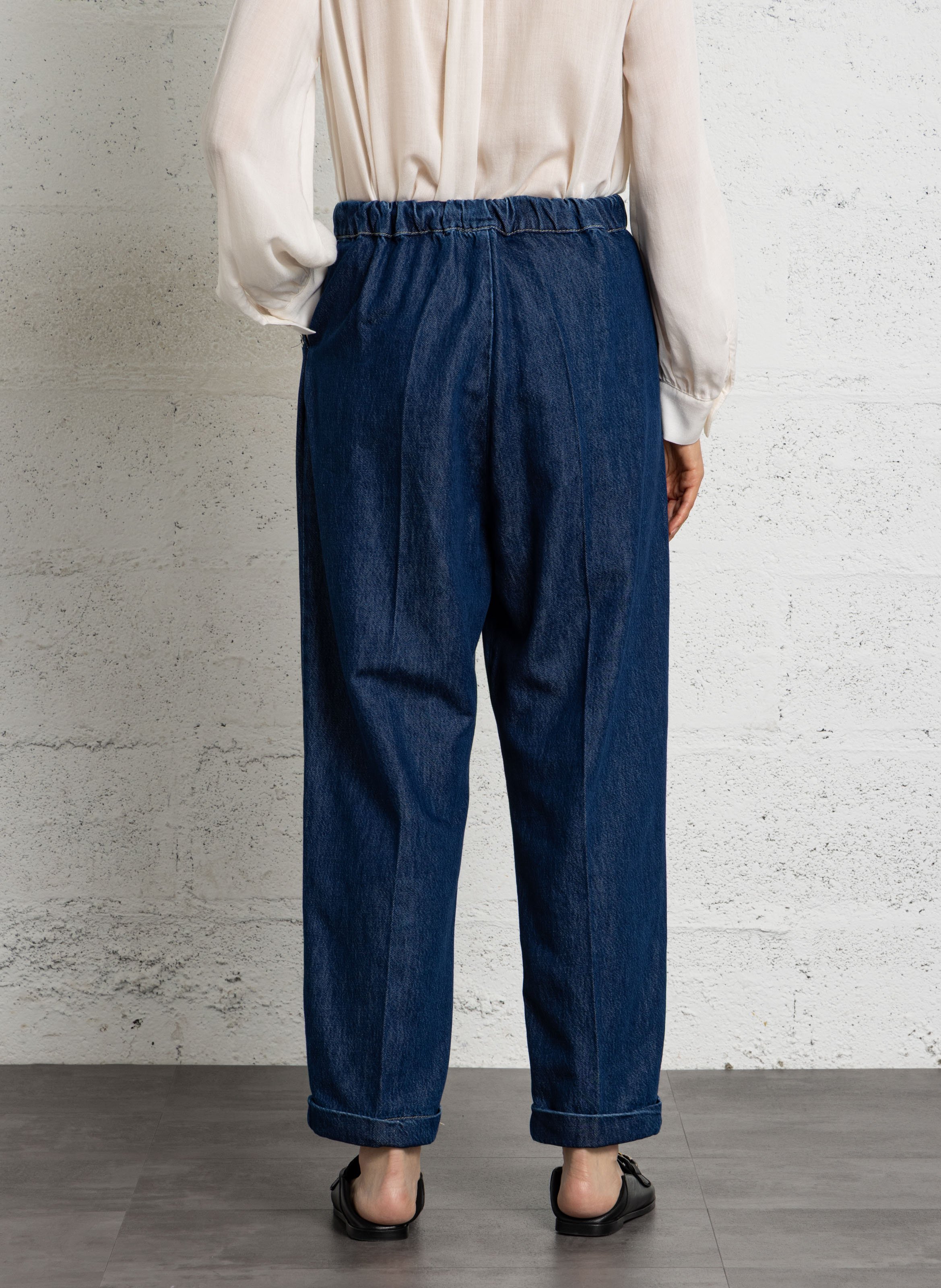 Weite Jeans aus Baumwoll-Mix PLEASE Blau
