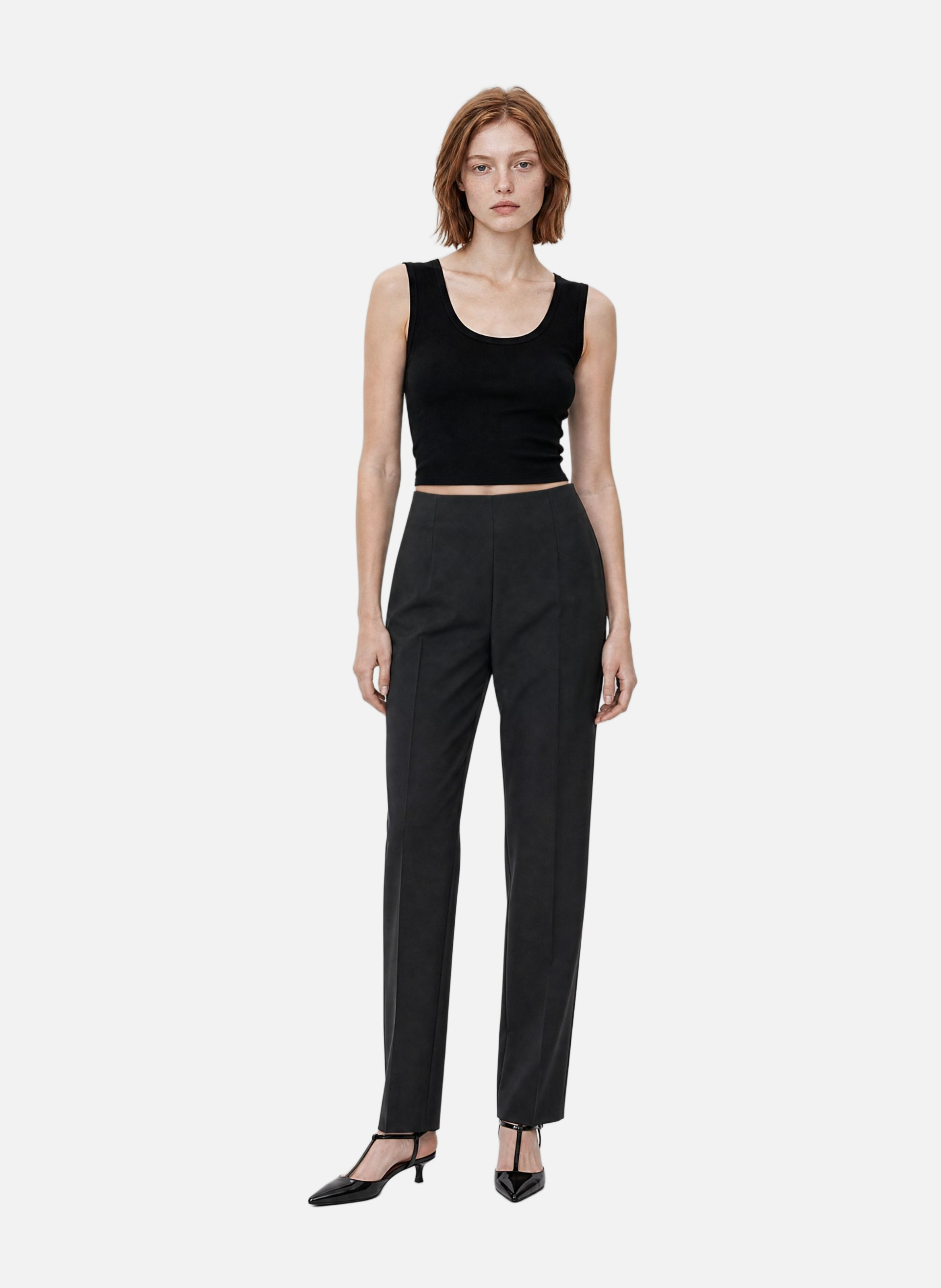 Straight-leg tailored trousers in wool blend THE KOOPLES Black