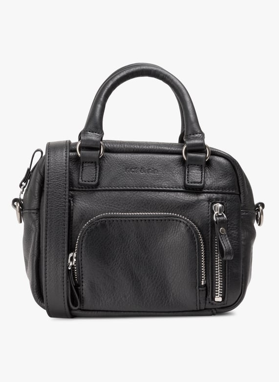 Kleine Leren Handtas Met Meerdere Vakken Noir Nat Nin Dames MACY MICRO NOIR NOIR Place des Tendances Nederland