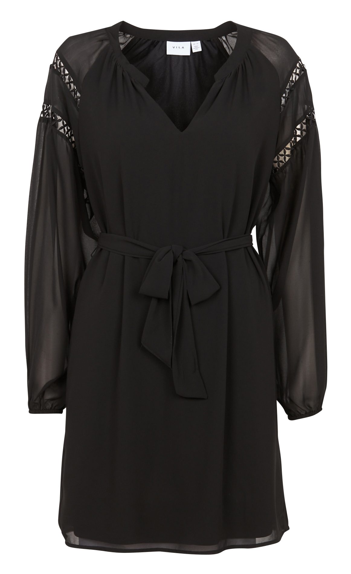 Short henley dress VILA Black