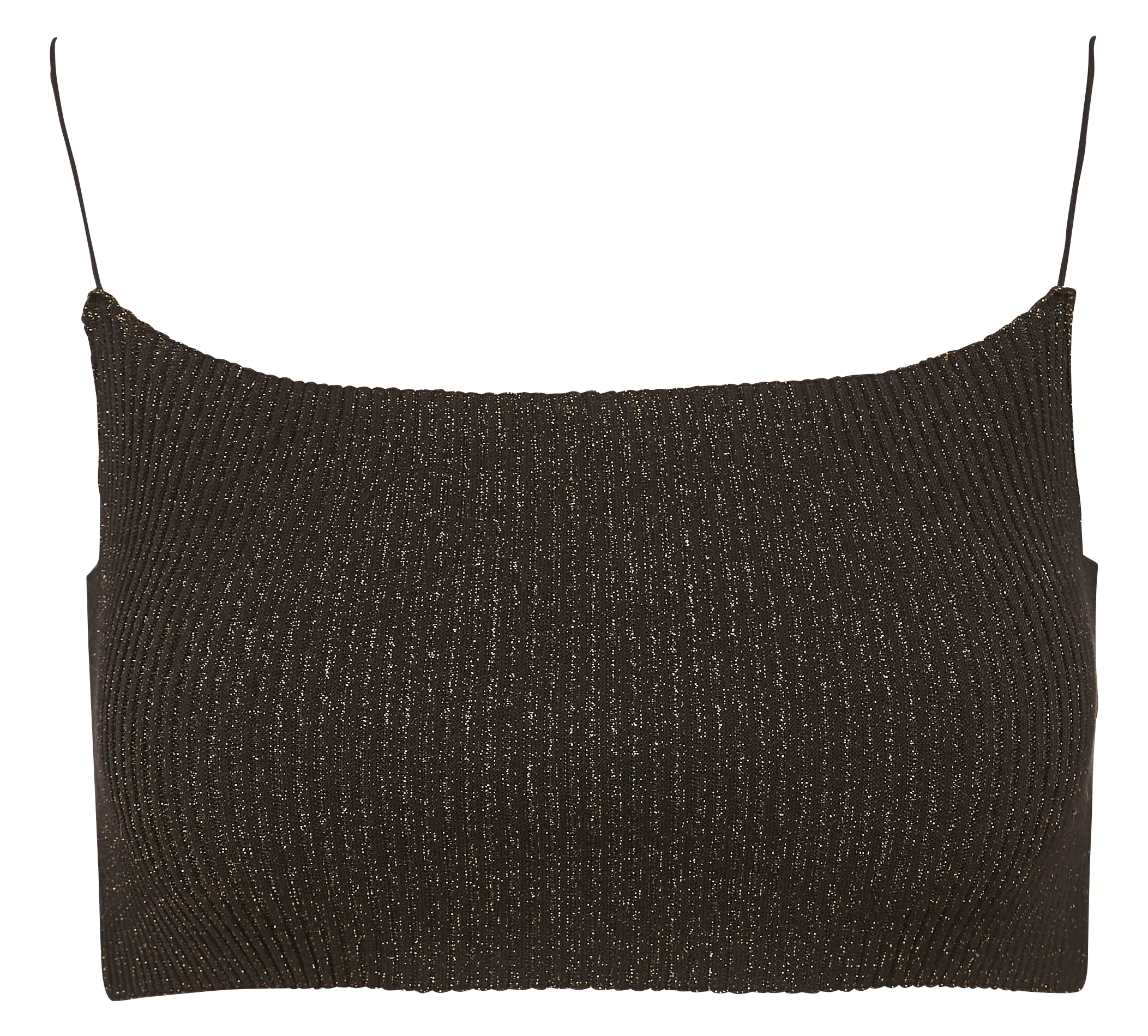 Bandeaubeha van ribtricot met schouderbandjes KARMA KOMA Goudkleurig