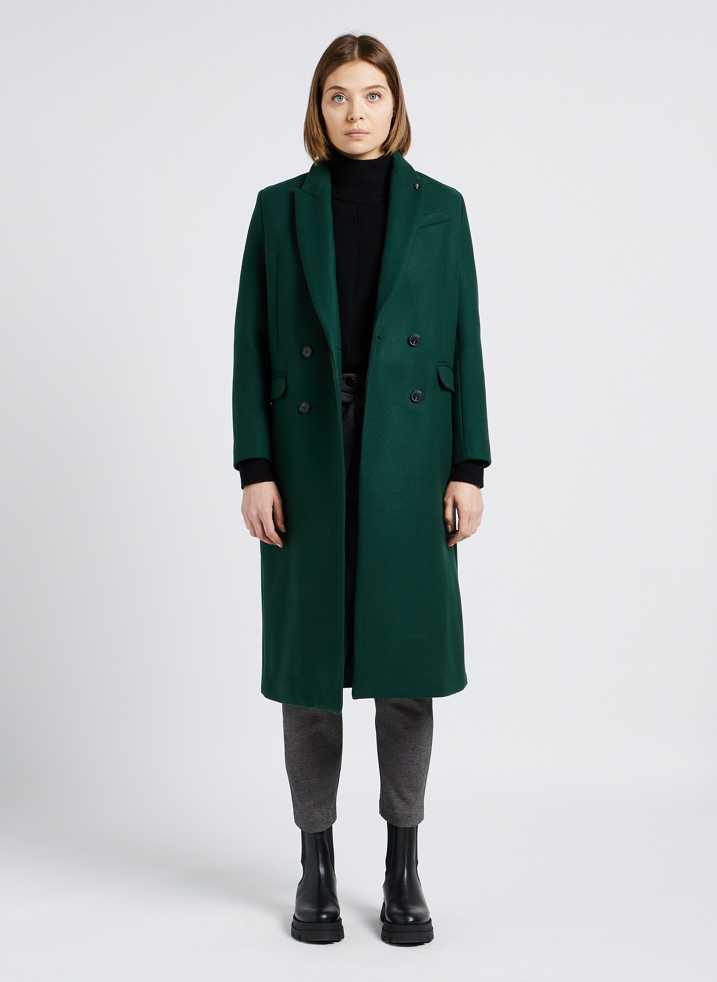 Manteau on sale vert femme